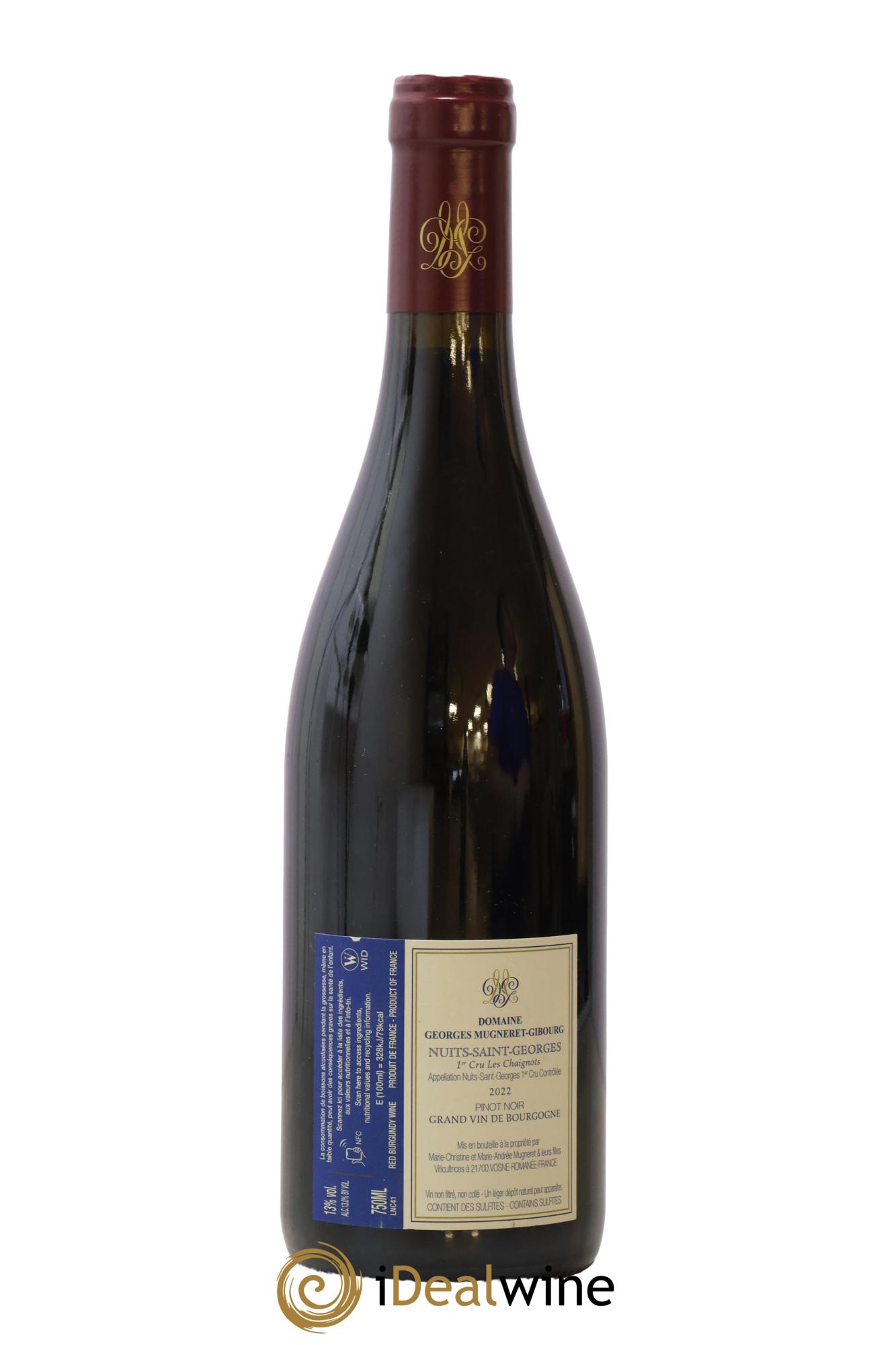 Nuits-Saint-Georges 1er Cru Les Chaignots Mugneret-Gibourg (Domaine) 2022 - Lot de 1 bouteille - 1