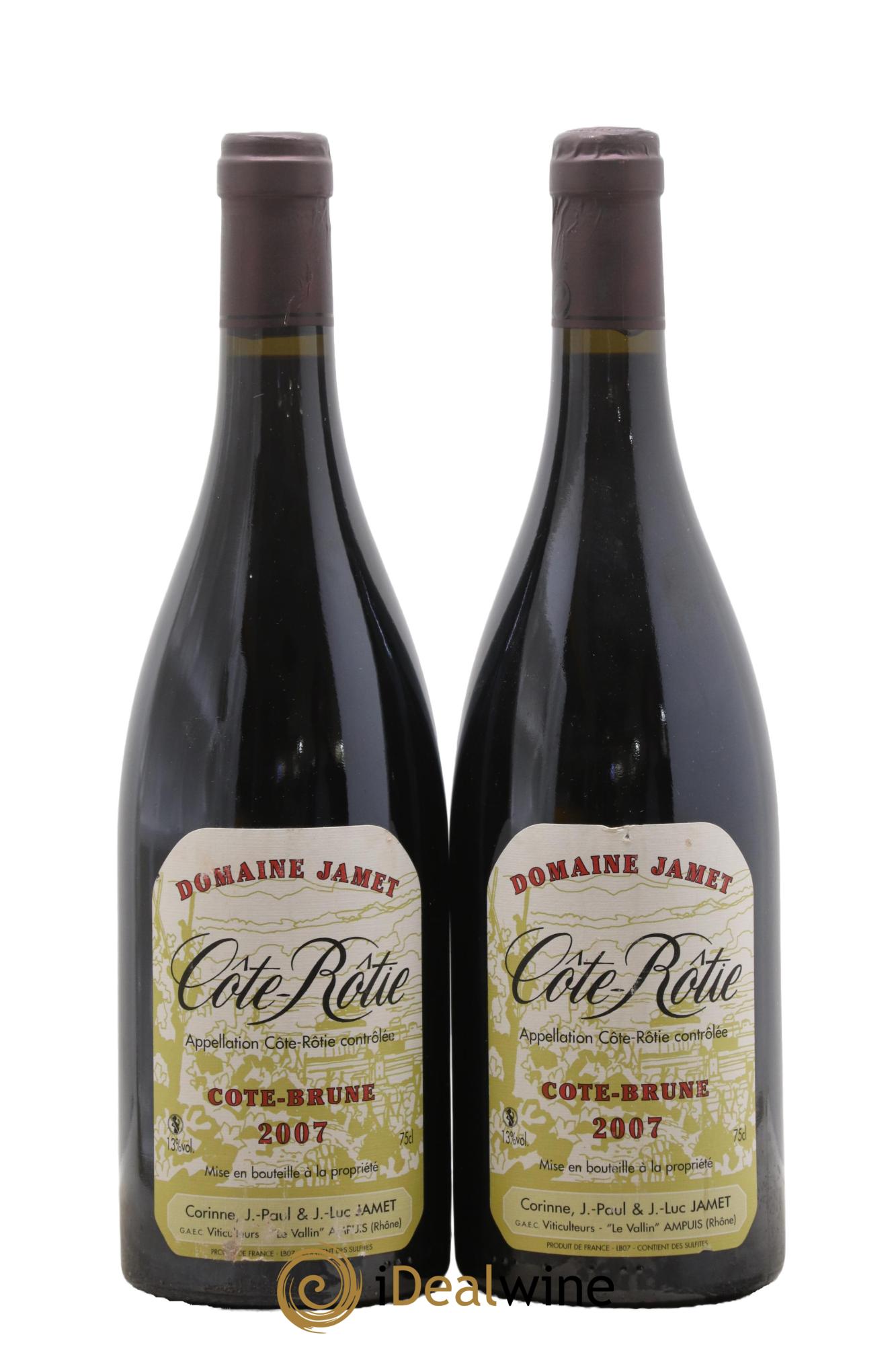 Côte-Rôtie Côte Brune Jamet (Domaine) 2007 - Lot de 2 bouteilles - 0