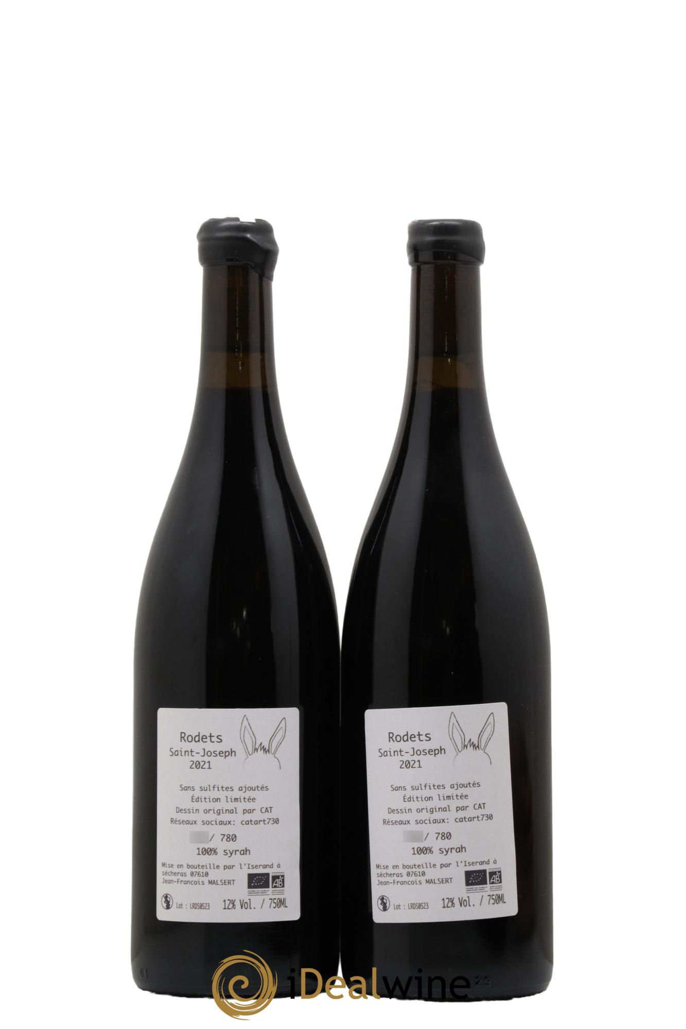 Saint-Joseph Rodets Domaine Malsert 2021 - Lot de 2 bouteilles - 1