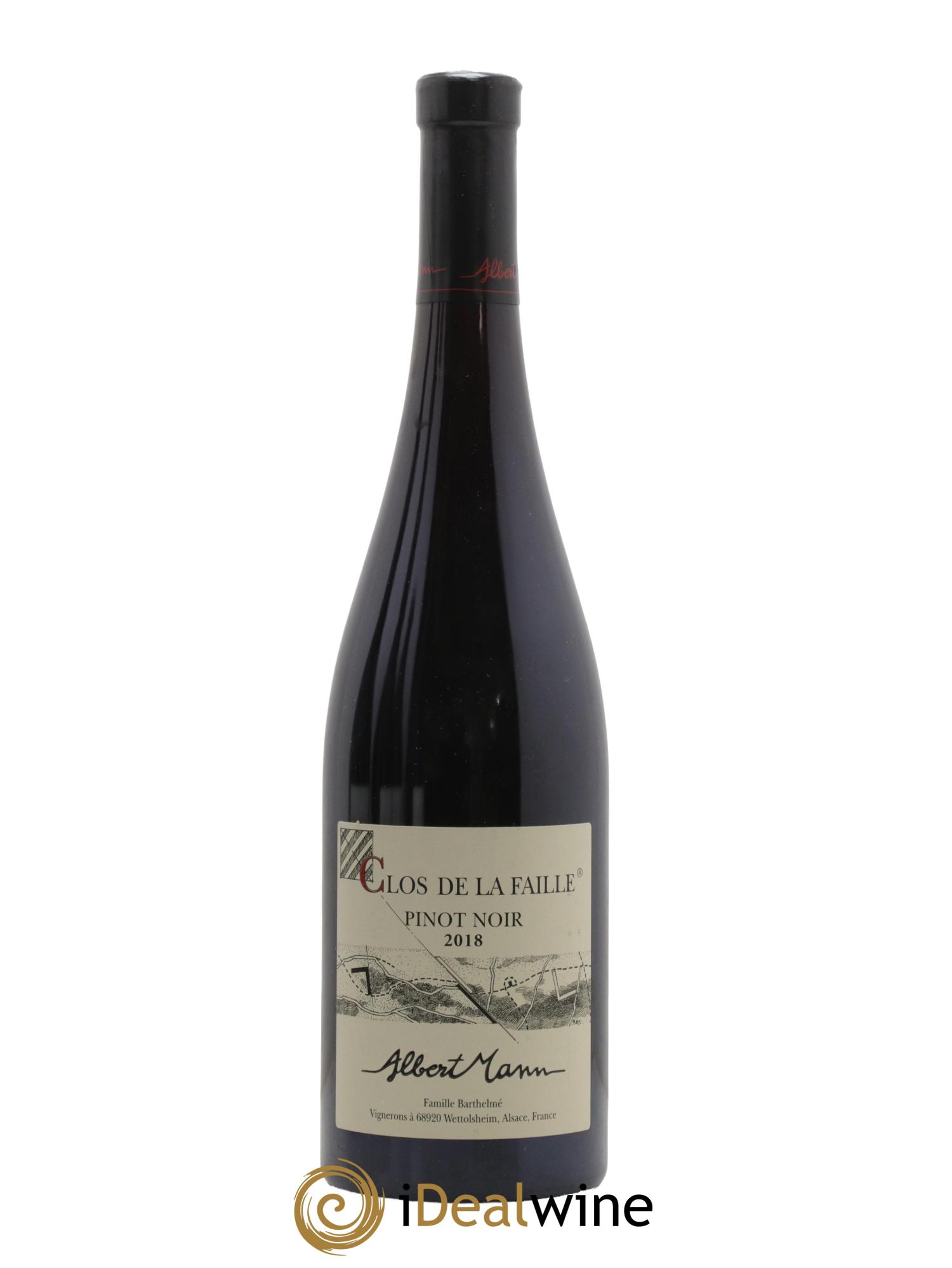 Alsace Pinot Noir Clos de la Faille Albert Mann 2018 - Lot de 1 bouteille - 0