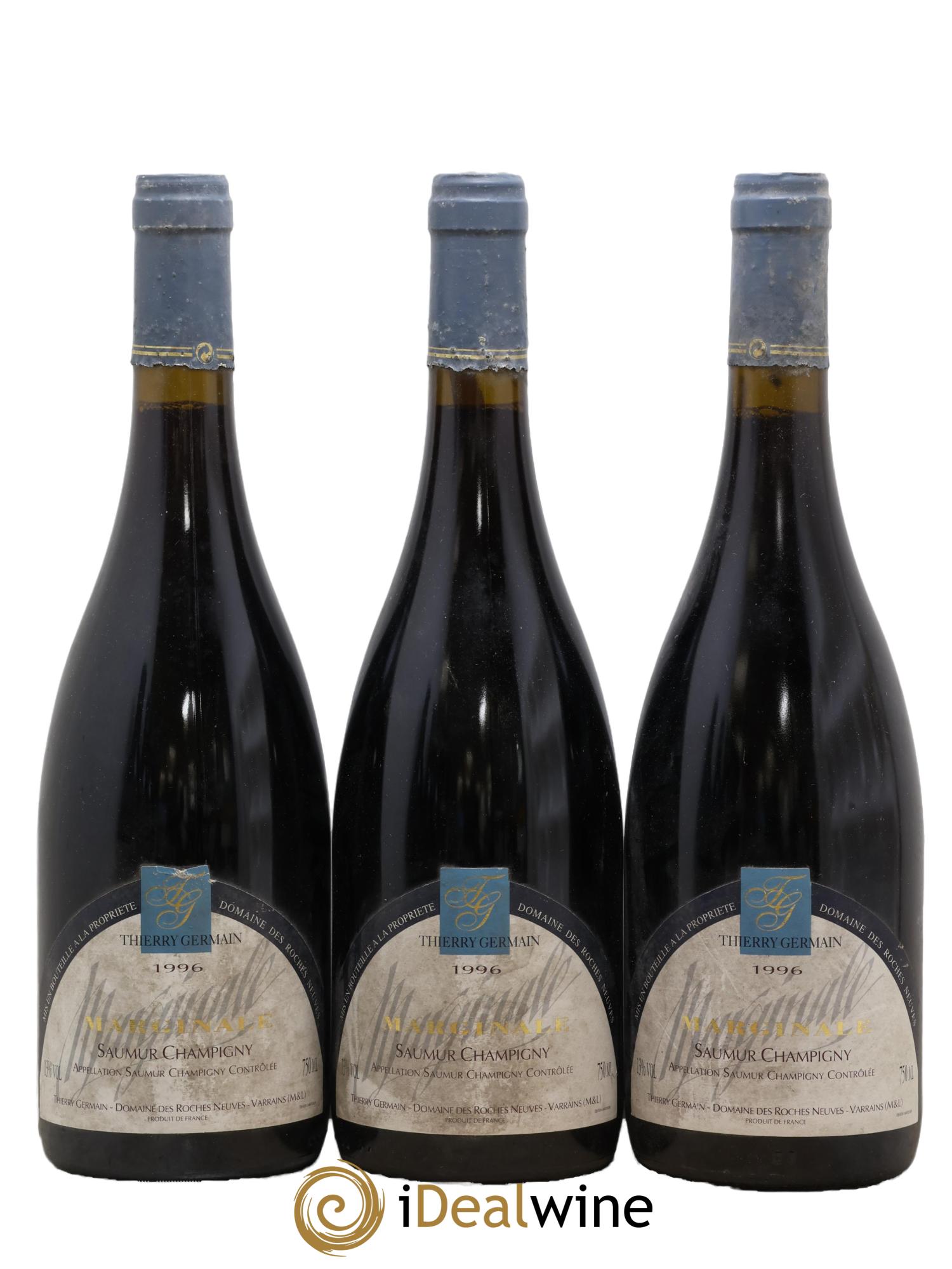 Saumur-Champigny La Marginale Domaine des Roches Neuves - Thierry Germain 1996 - Lotto di 3 bottiglie - 0