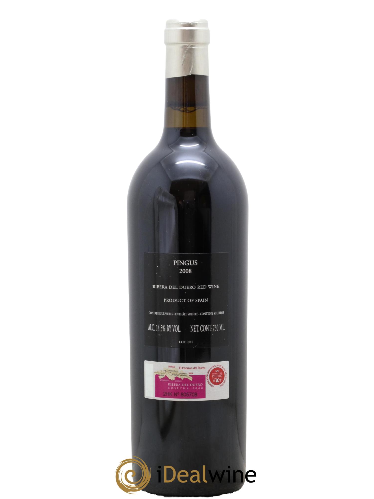 Ribera Del Duero Pingus Dominio de Pingus - Peter Sisseck 2008 - Lotto di 1 bottiglia - 1
