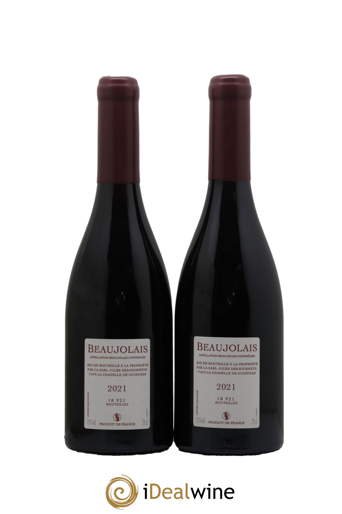 Beaujolais Jules Desjourneys 2021 - Lot de 2 bouteilles - 1