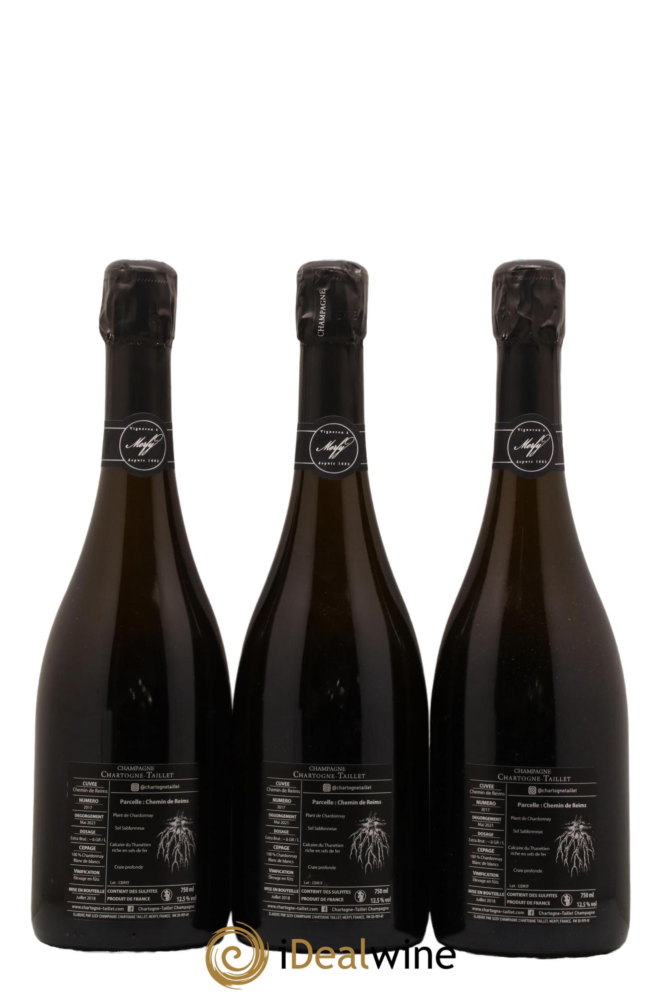 Chemins de Reims Chartogne-Taillet 2017 - Lot de 3 bouteilles - 1