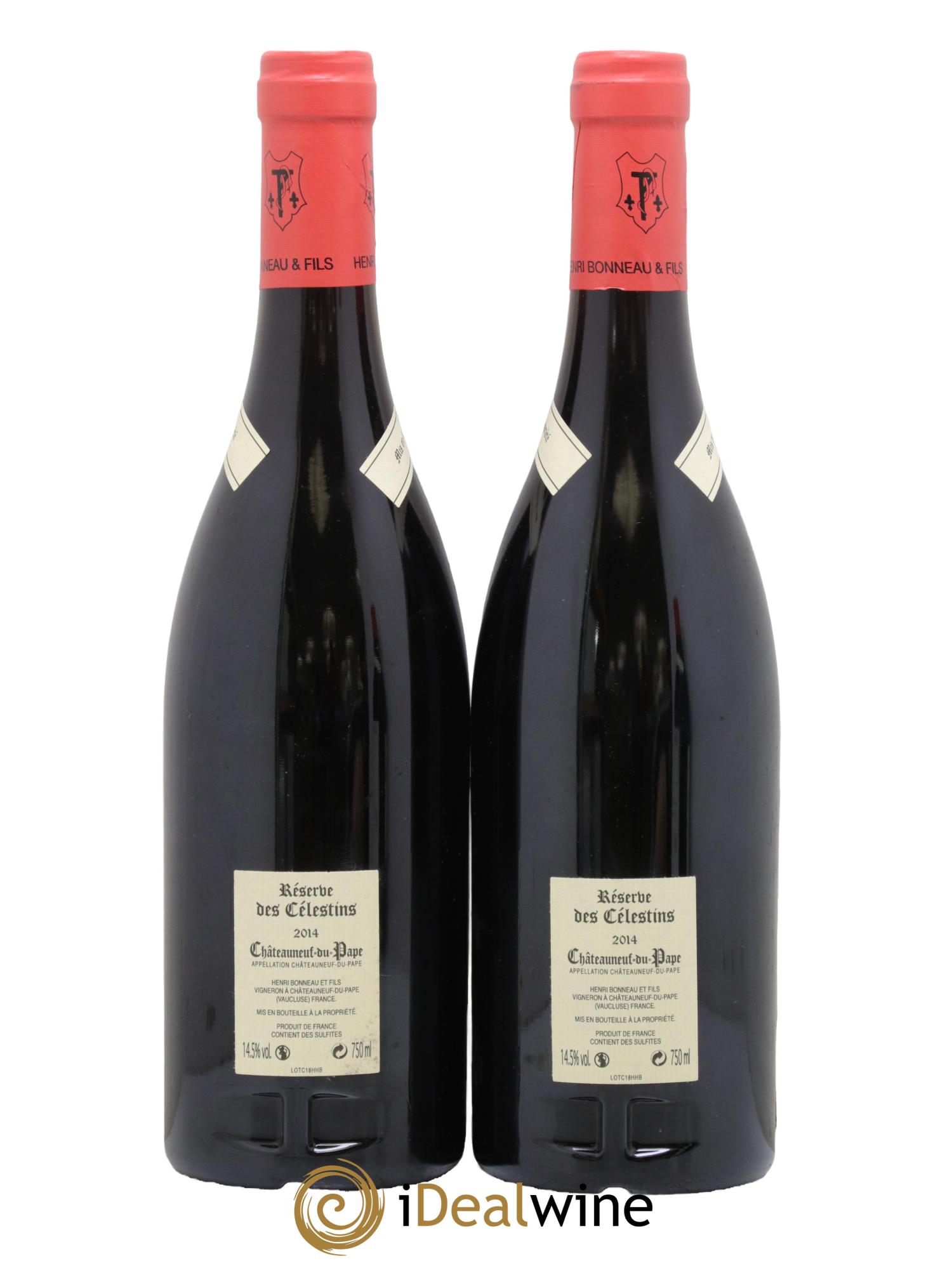 Châteauneuf-du-Pape Réserve des Célestins Henri Bonneau & Fils Hommage à Henri Bonneau 2014 - Lot de 2 bouteilles - 1