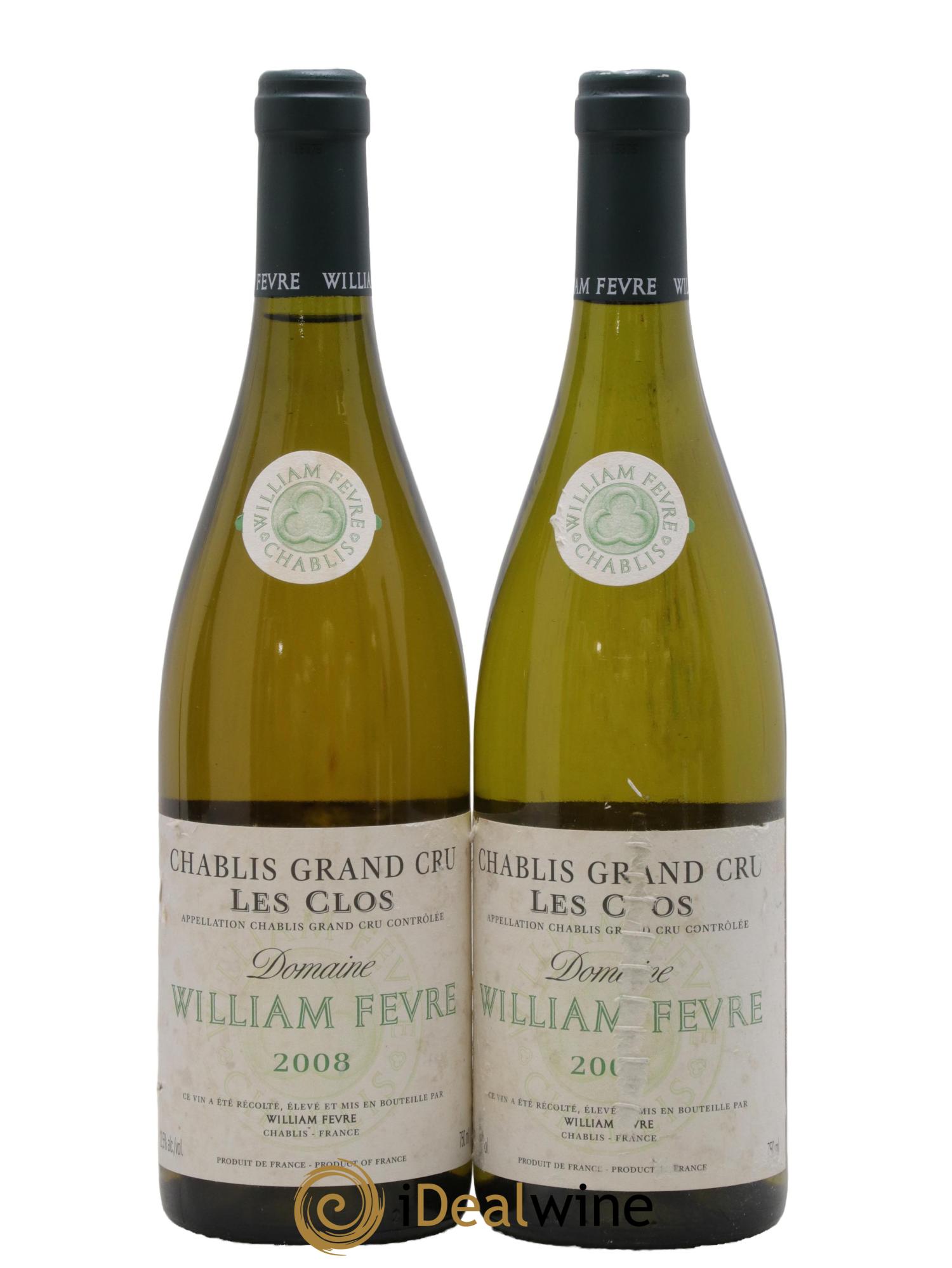 Chablis Grand Cru Les Clos William Fèvre 2008 - Lot de 2 bouteilles - 0