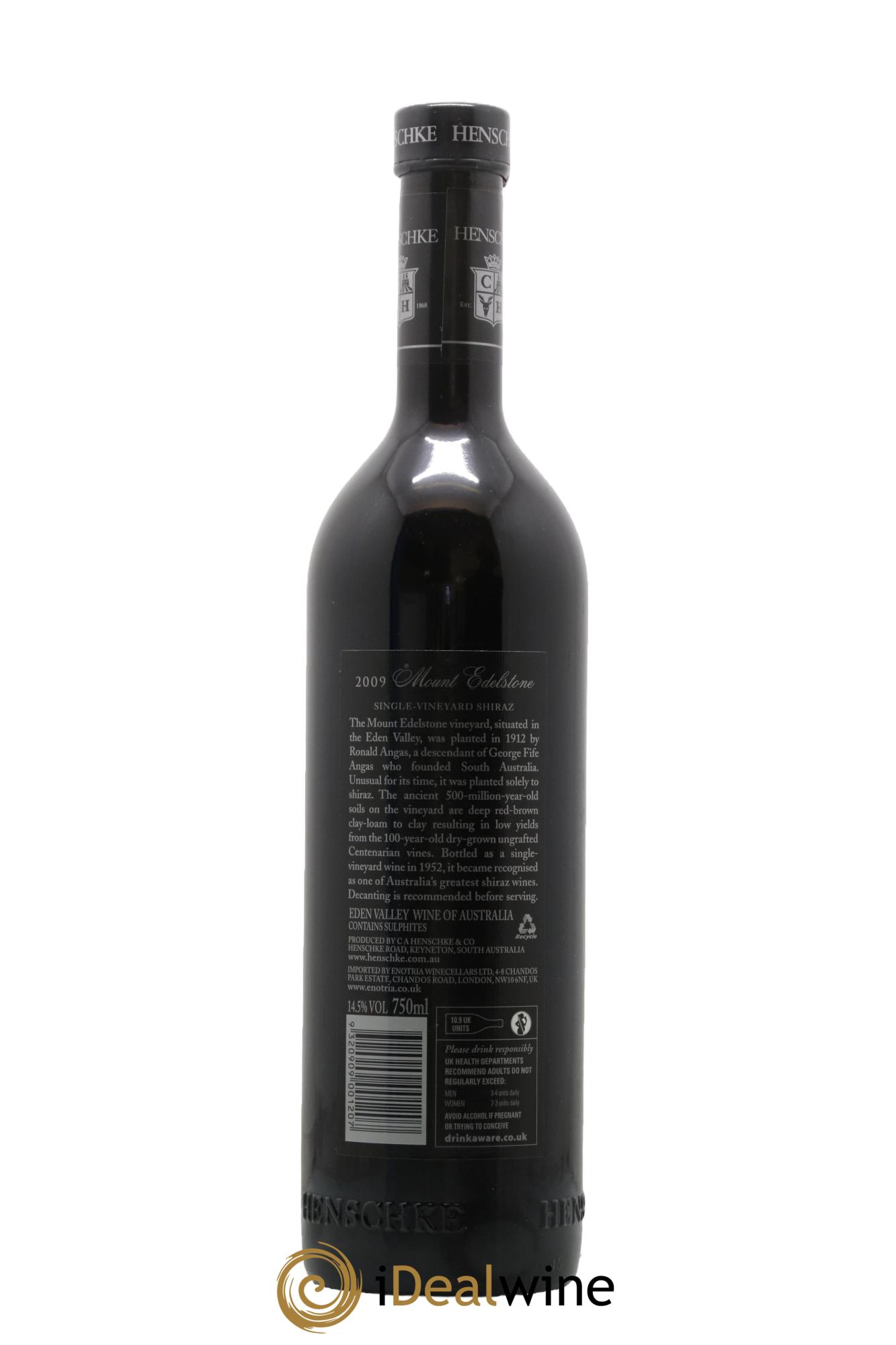 Eden Valley Mount Edelstone Shiraz Henschke 2009 - Lot de 1 bouteille - 1