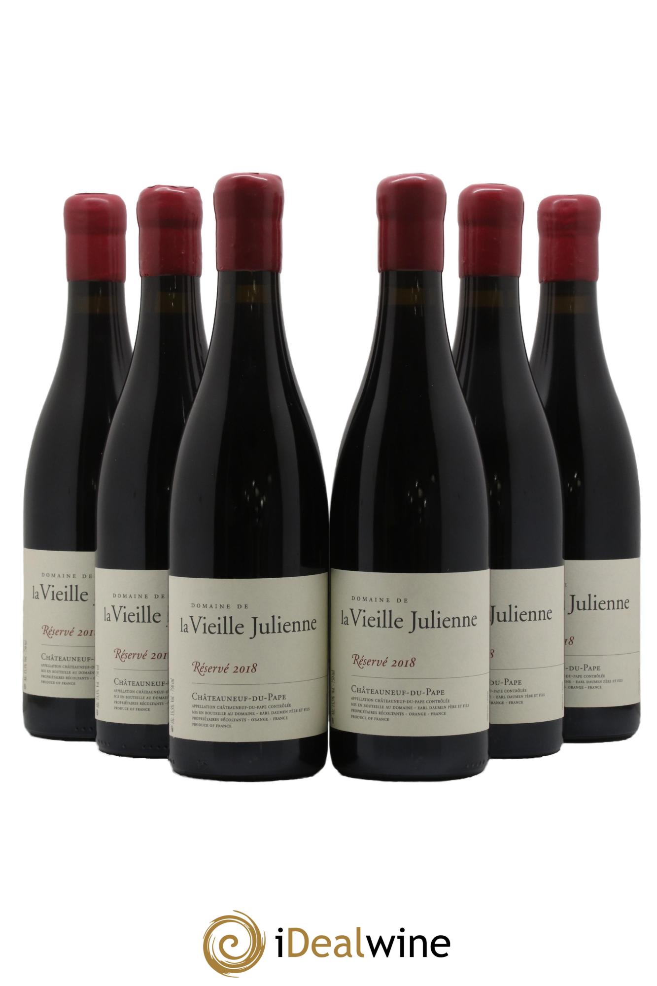 Châteauneuf-du-Pape Vieille Julienne (Domaine de la) Réservé Jean-Paul Daumen  2018 - Lot de 6 bouteilles - 0