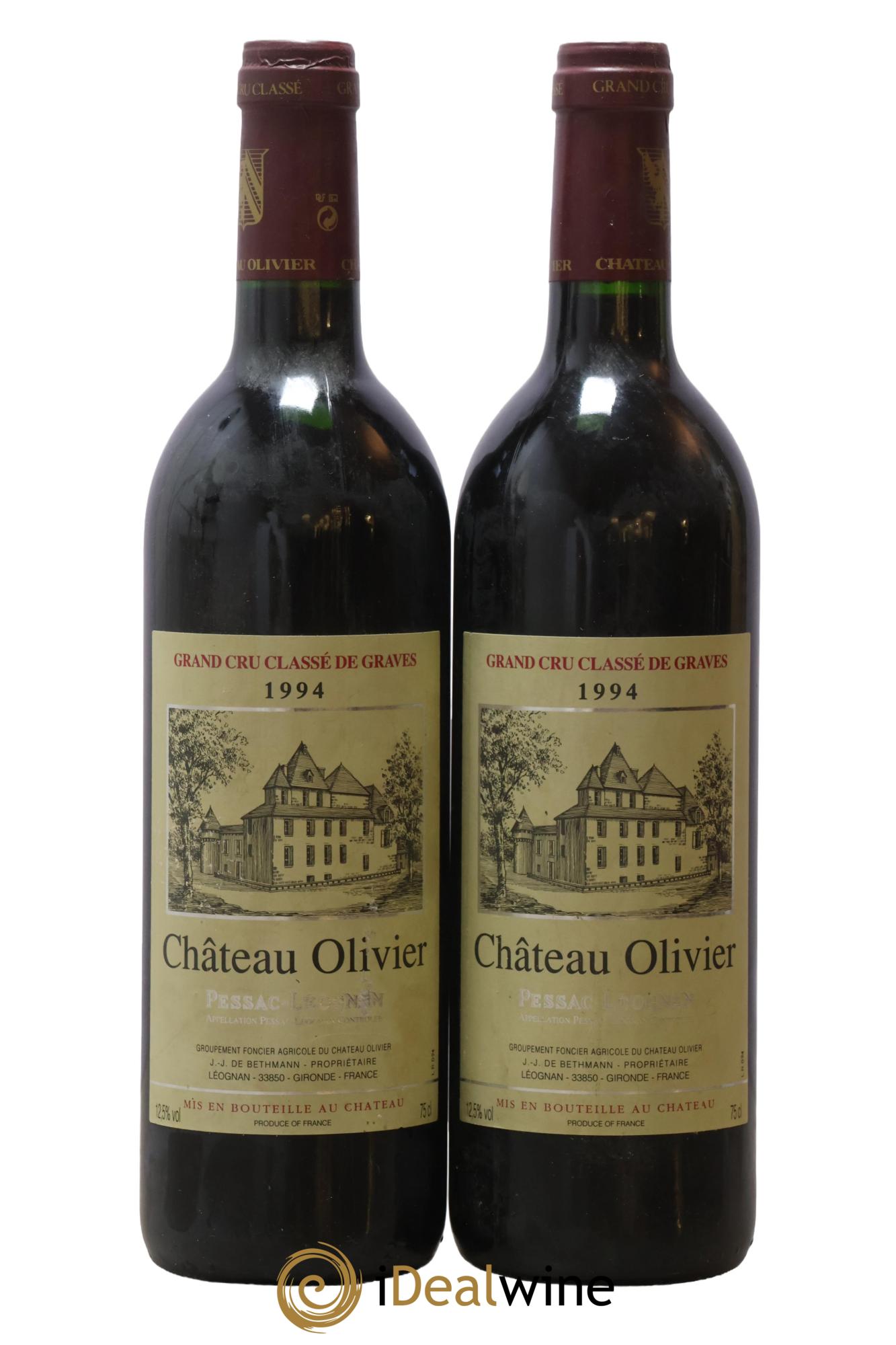Château Olivier Cru Classé de Graves 1994 - Posten von 2 Flaschen - 0