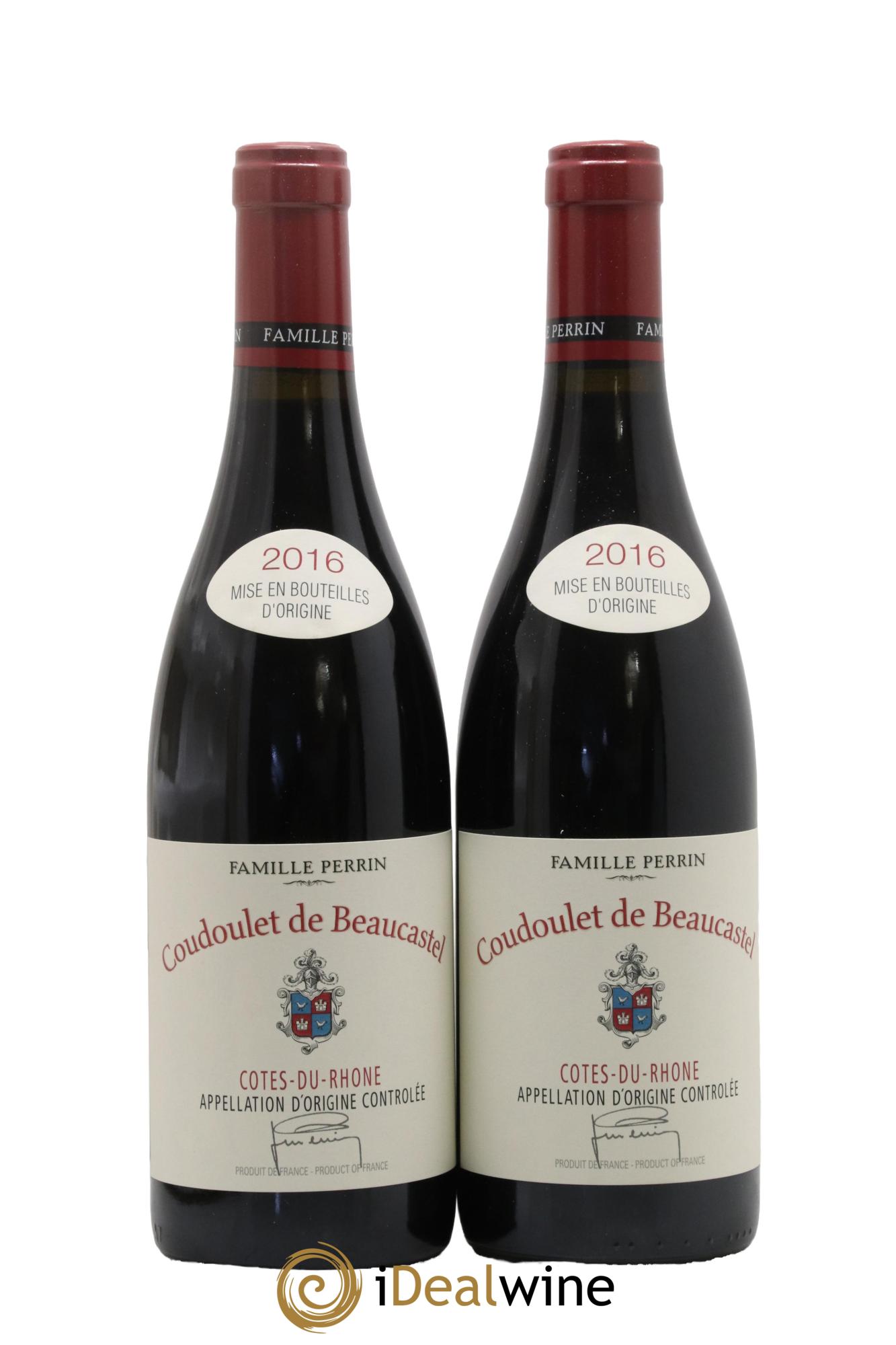 Côtes-du-Rhône Coudoulet de Beaucastel Famille Perrin 2016 - Lot de 2 bouteilles - 0