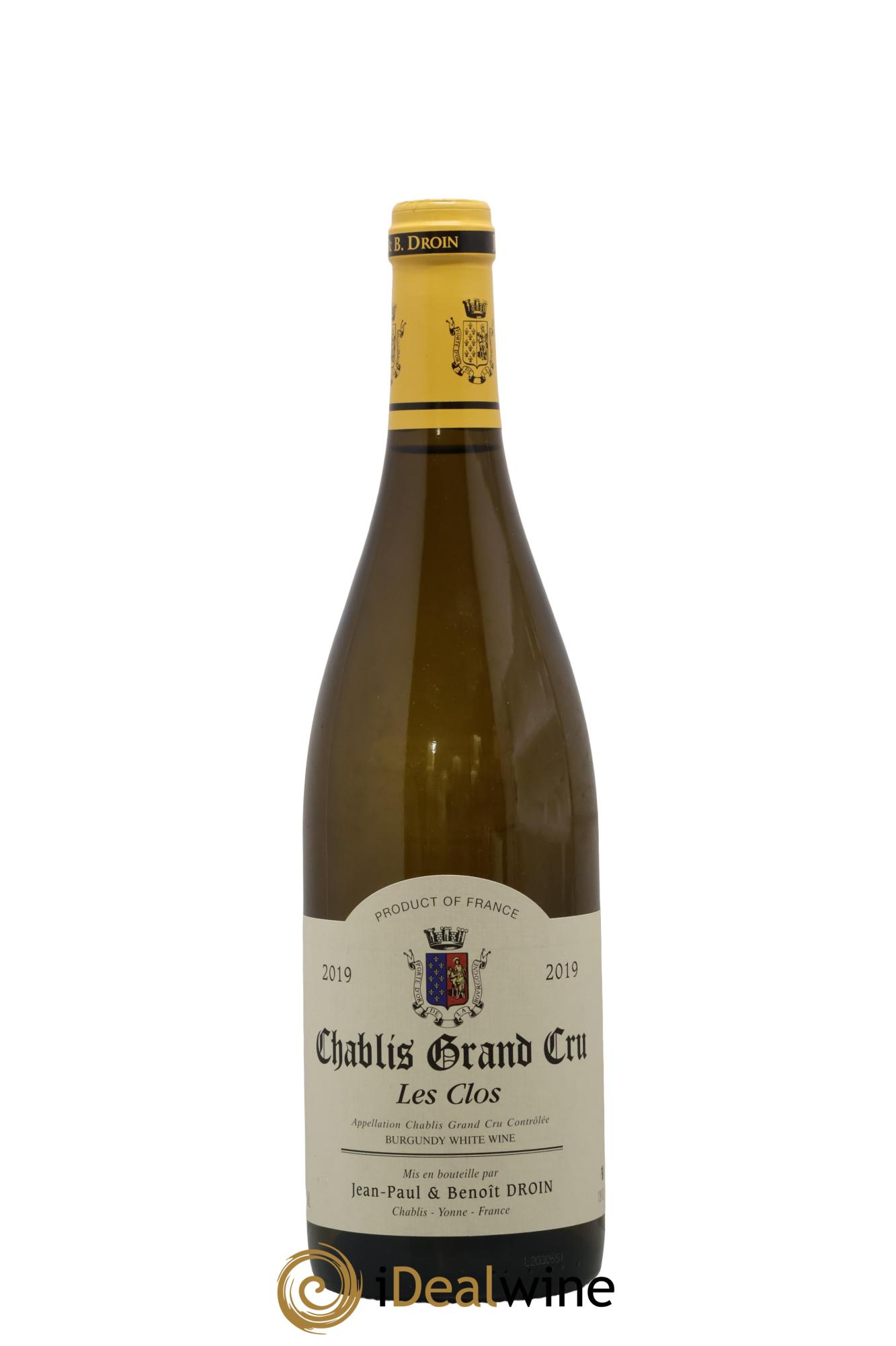 Chablis Grand Cru Les Clos Jean-Paul & Benoît Droin (Domaine) 2019 - Lot de 1 bouteille - 0
