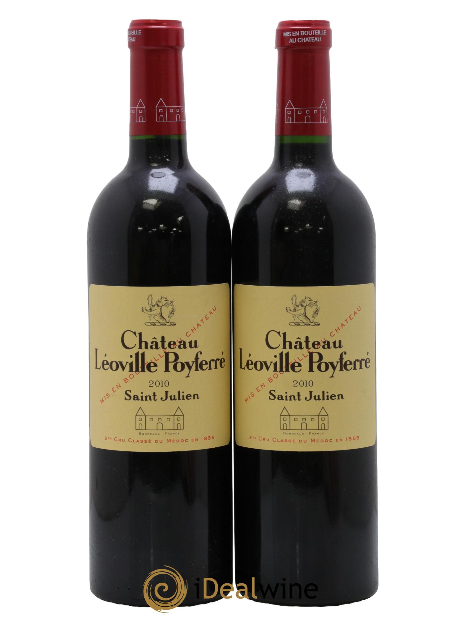 Château Léoville Poyferré 2ème Grand Cru Classé 2010 - Lot de 2 bouteilles - 0
