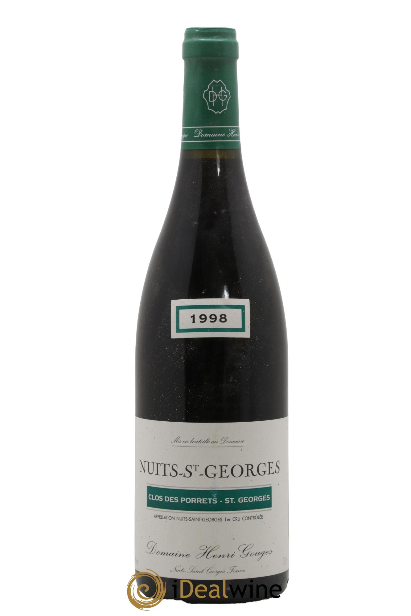 Nuits-Saint-Georges 1er Cru Clos des Porrets St Georges Henri Gouges Clos des Porrets Saint-Georges Henri Gouges 1998 - Lot of 1 bottle - 0