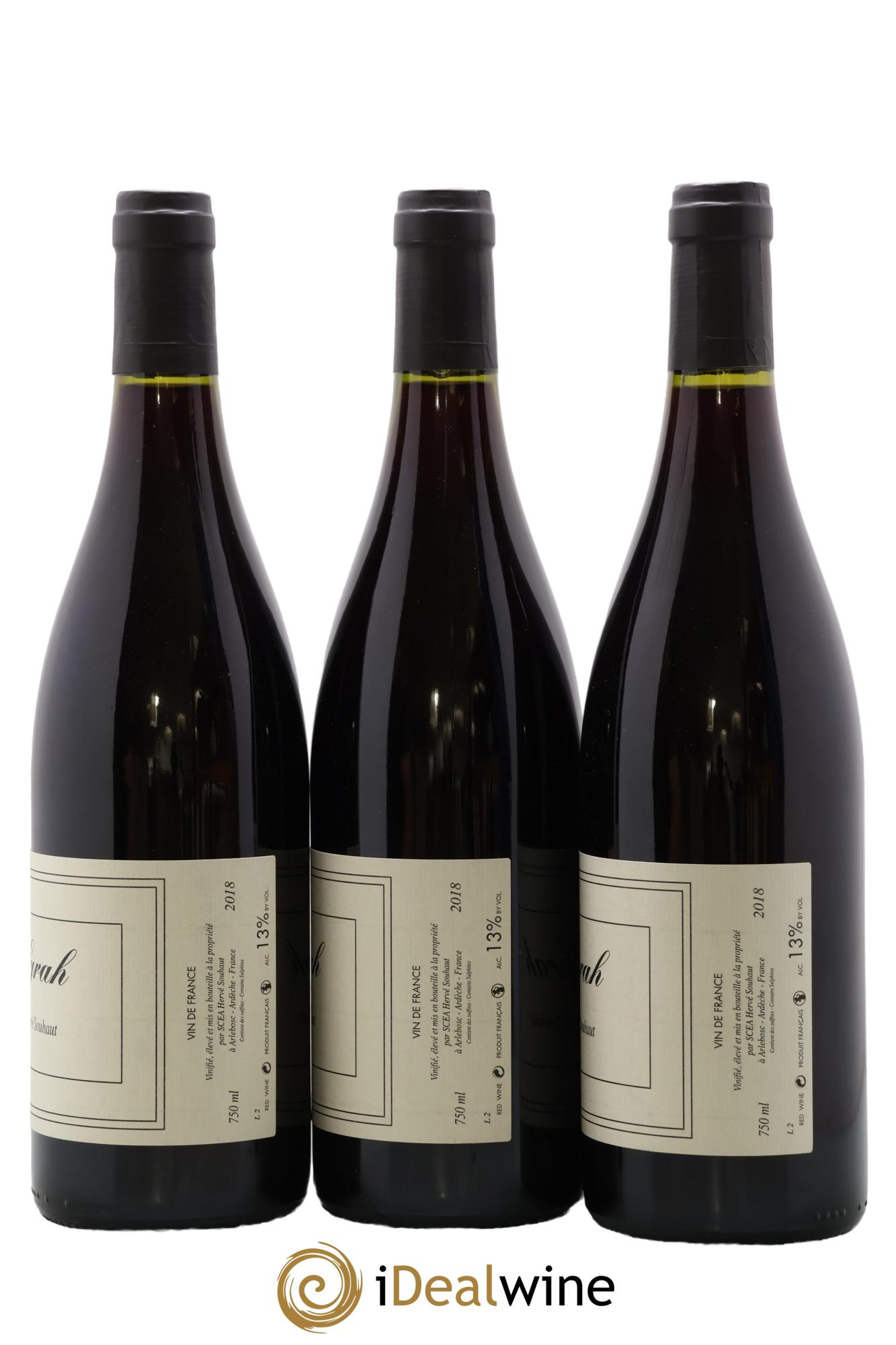 Vin de France Syrah Hervé Souhaut - Domaine Romaneaux-Destezet 2018 - Lot de 3 bouteilles - 1