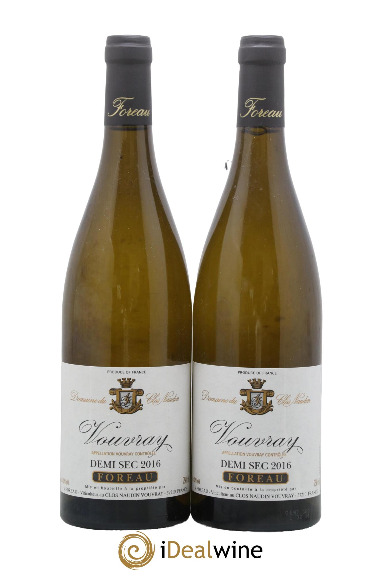 Vouvray Demi-Sec Clos Naudin - Philippe Foreau 2016 - Lotto di 2 bottiglie - 0