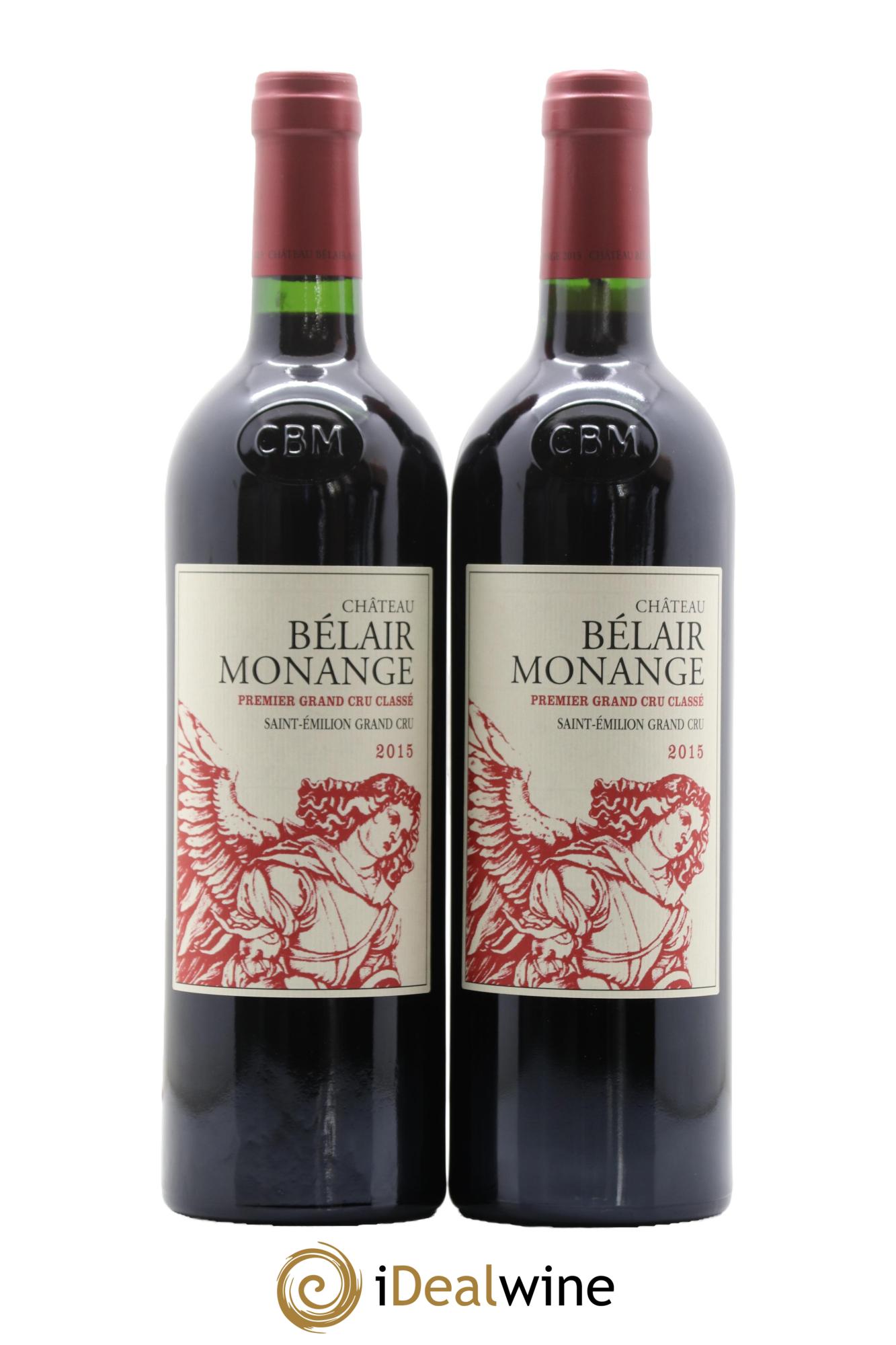 Château Belair (Belair-Monange) 1er Grand Cru Classé B 2015 - Lot de 2 bouteilles - 0