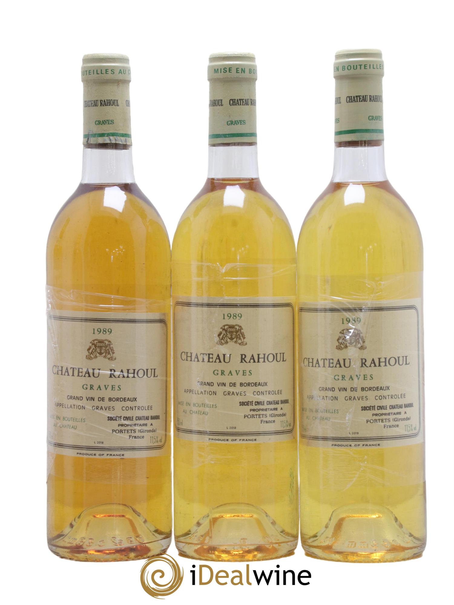 Château Rahoul 1989 - Lotto di 3 bottiglie - 0