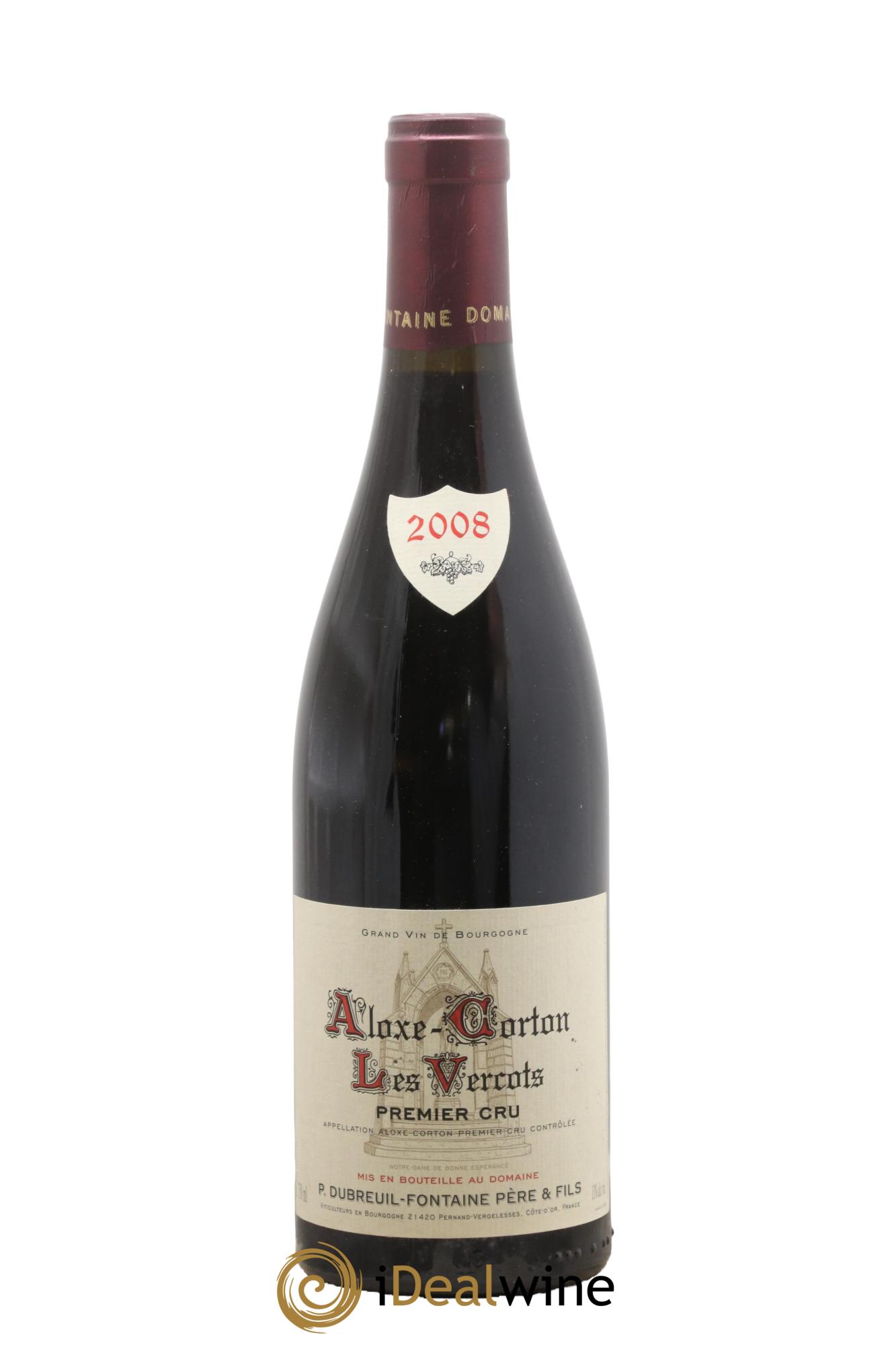 Aloxe-Corton 1er Cru Vercots Dubreuil-Fontaine 2008 - Lot of 1 bottle - 0