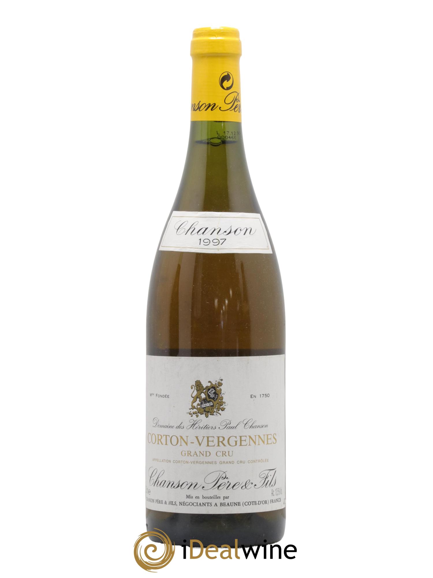 Corton-Vergennes Grand Cru Chanson 1997 - Lot de 1 bouteille - 0