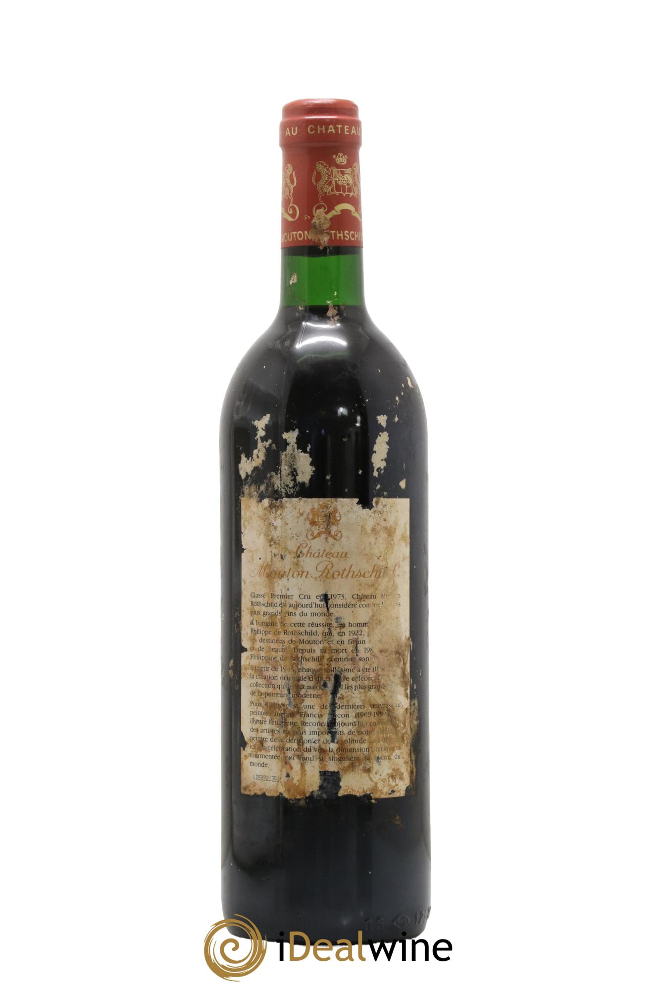Château Mouton Rothschild 1er Grand Cru Classé 1990 - Lot de 1 bouteille - 1