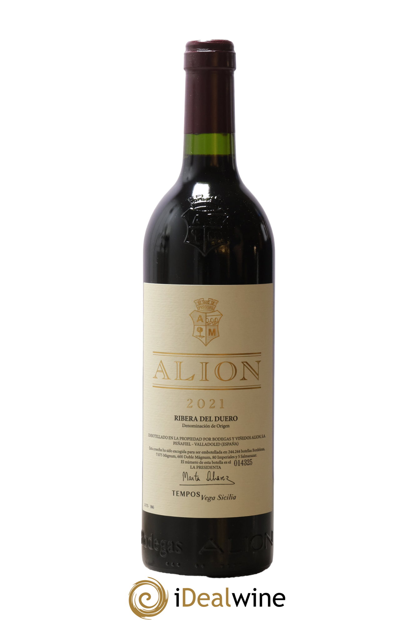 Ribera Del Duero DO Vega Sicilia Alion Famille Alvarez 2021 - Lot de 1 bouteille - 0