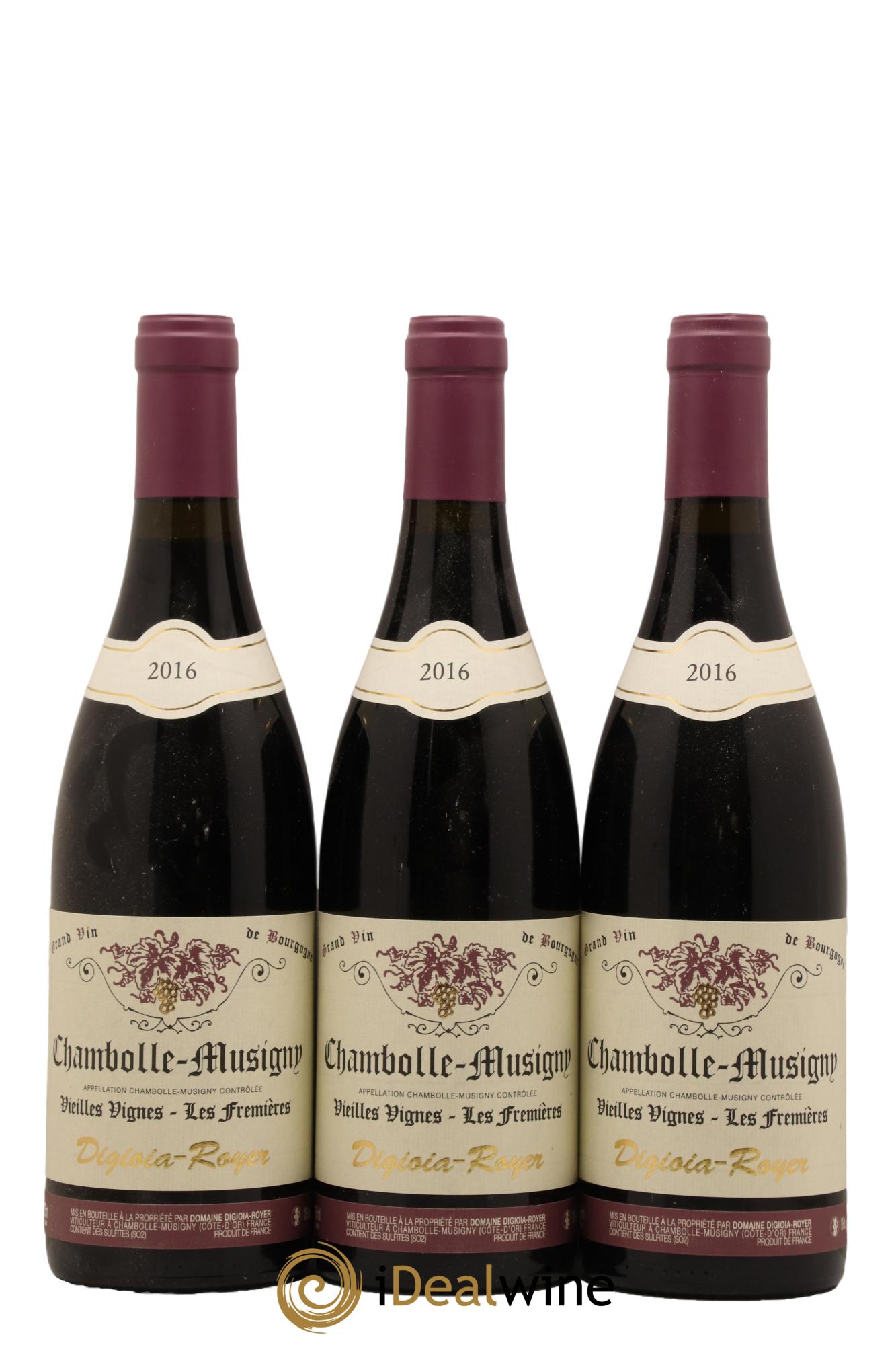 Chambolle-Musigny Vieilles Vignes Les Fremieres Domaine Digioia Royer 2016 - Lot de 3 bouteilles - 0