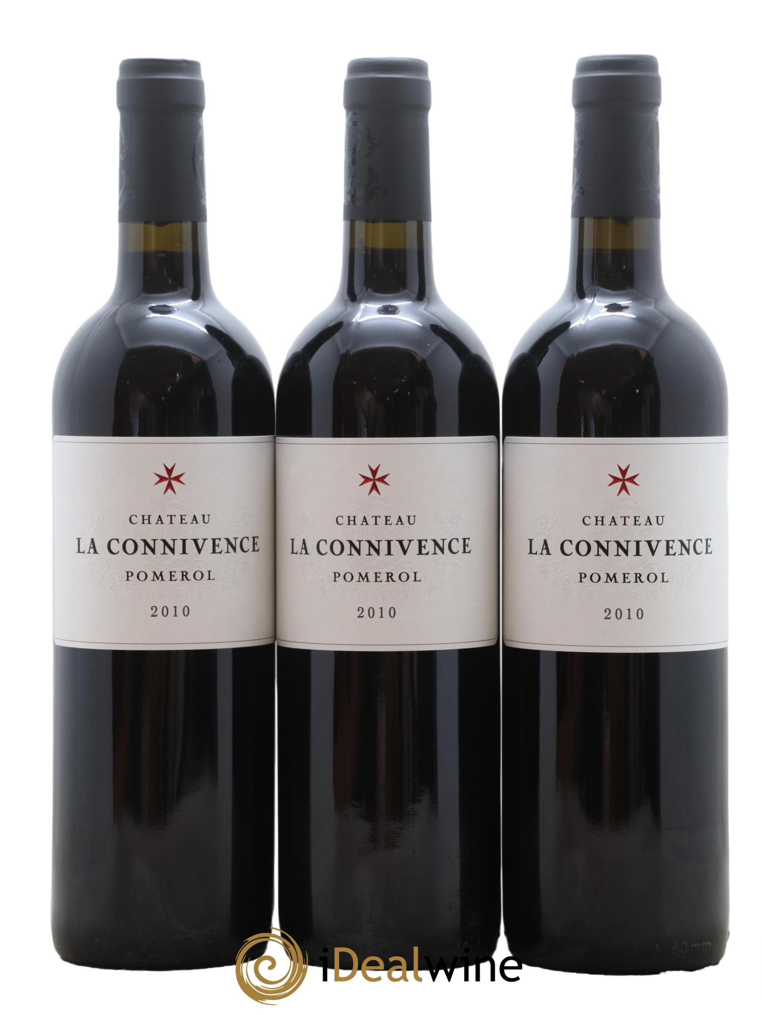 Pomerol Chateau La Connivence 2010 - Lot de 3 bouteilles - 0