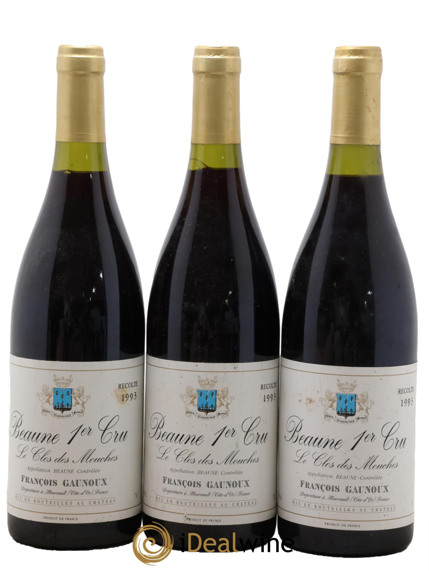 Beaune 1er Cru Clos des Mouches François Gaunoux (Domaine) 1993 - Lot de 3 bouteilles - 0