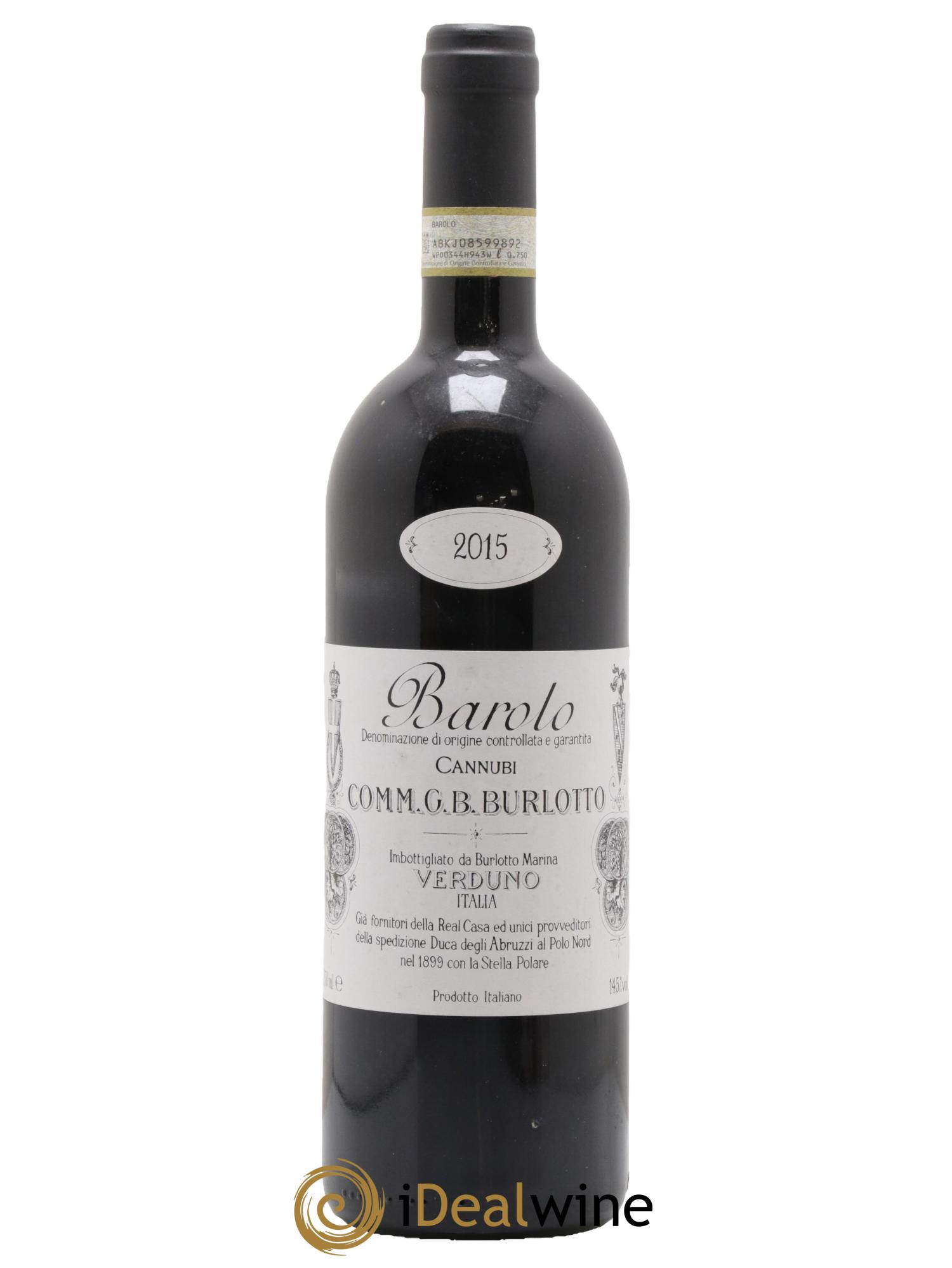 Barolo DOCG Cannubi Comm. Giovan Battista Burlotto 2015 - Lotto di 1 bottiglia - 0
