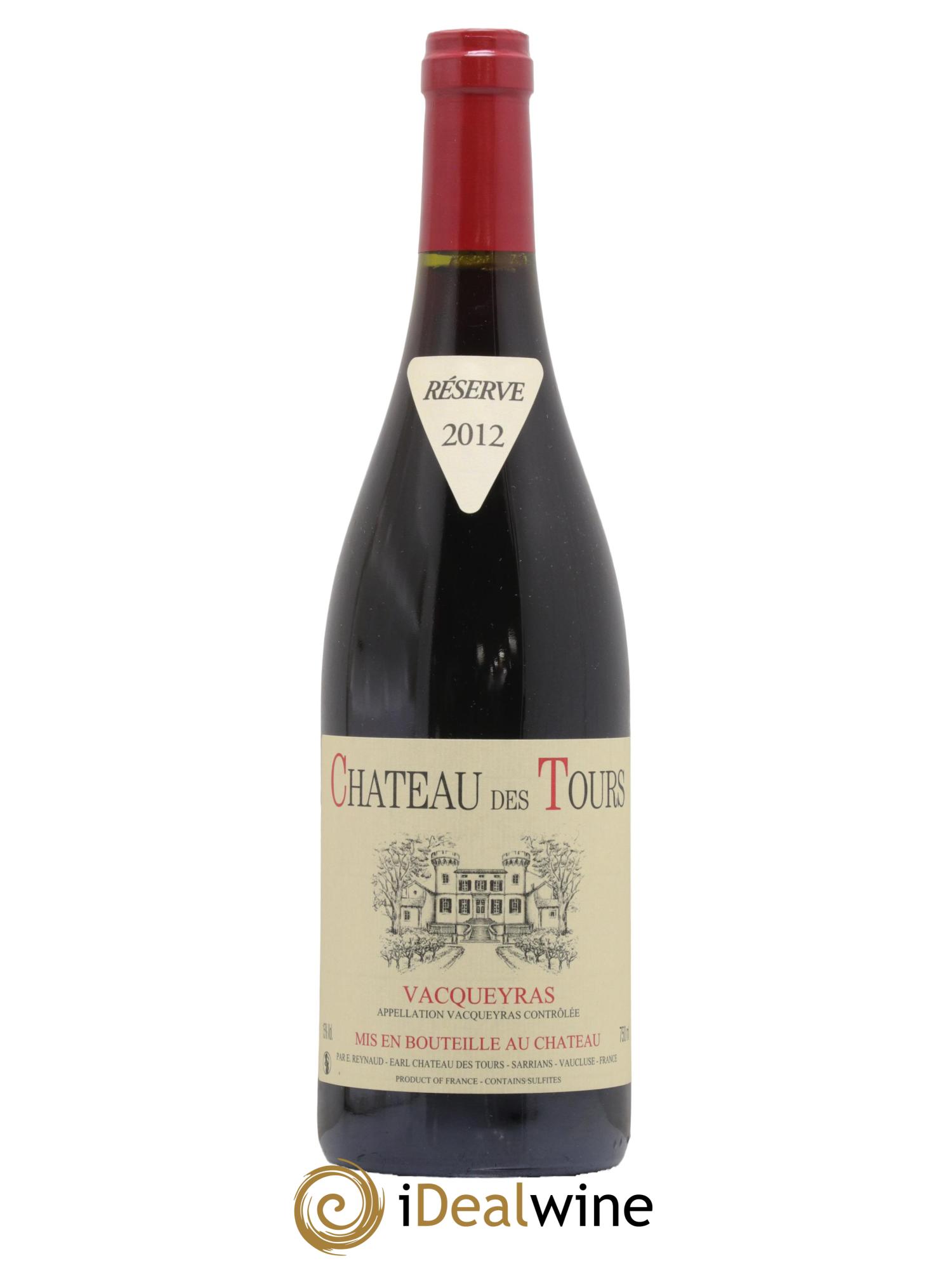 Vacqueyras Château des Tours Emmanuel Reynaud 2012 - Lot de 1 bouteille - 0