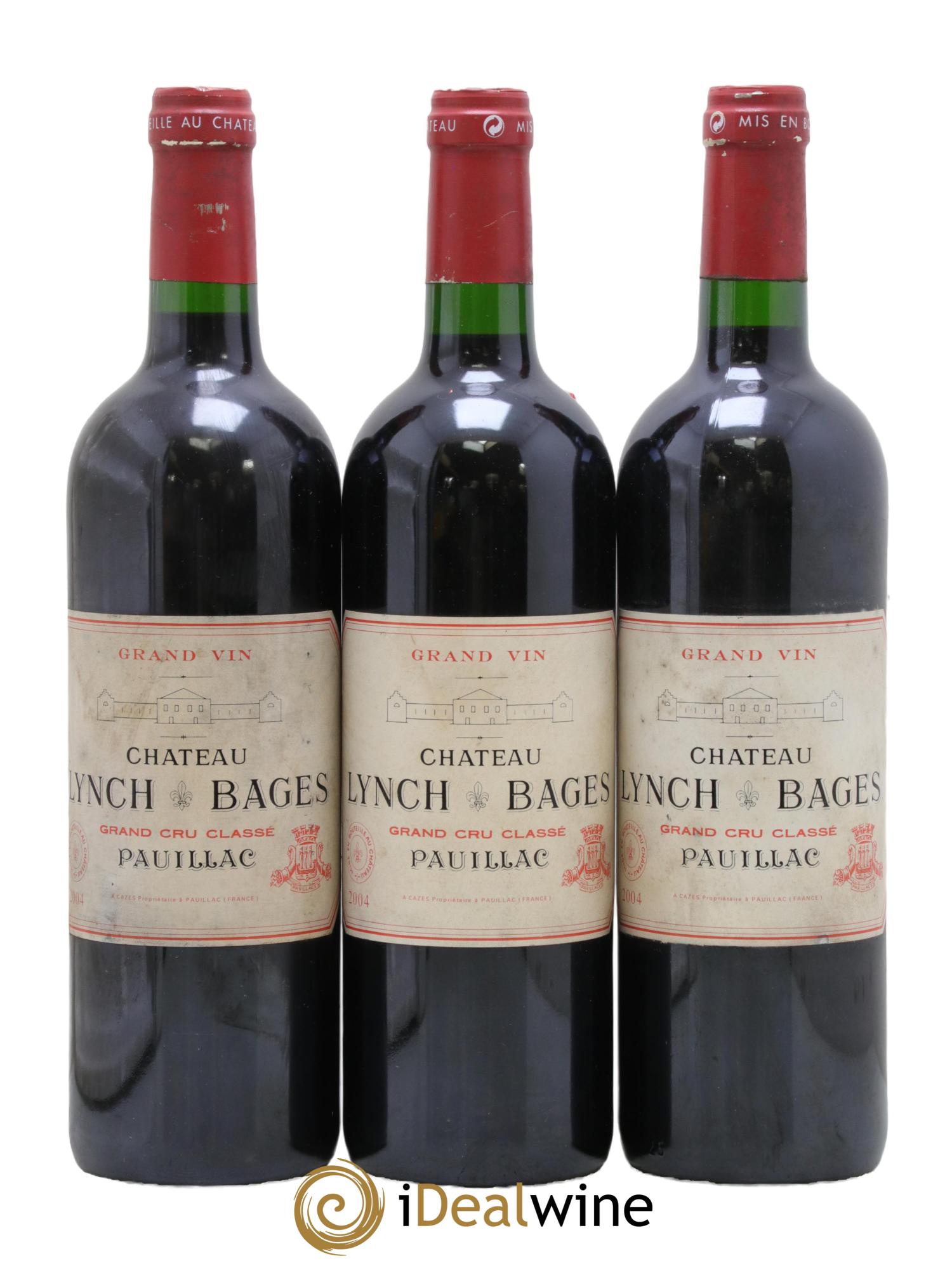 Château Lynch Bages 5ème Grand Cru Classé 2004 - Lot of 3 bottles - 0