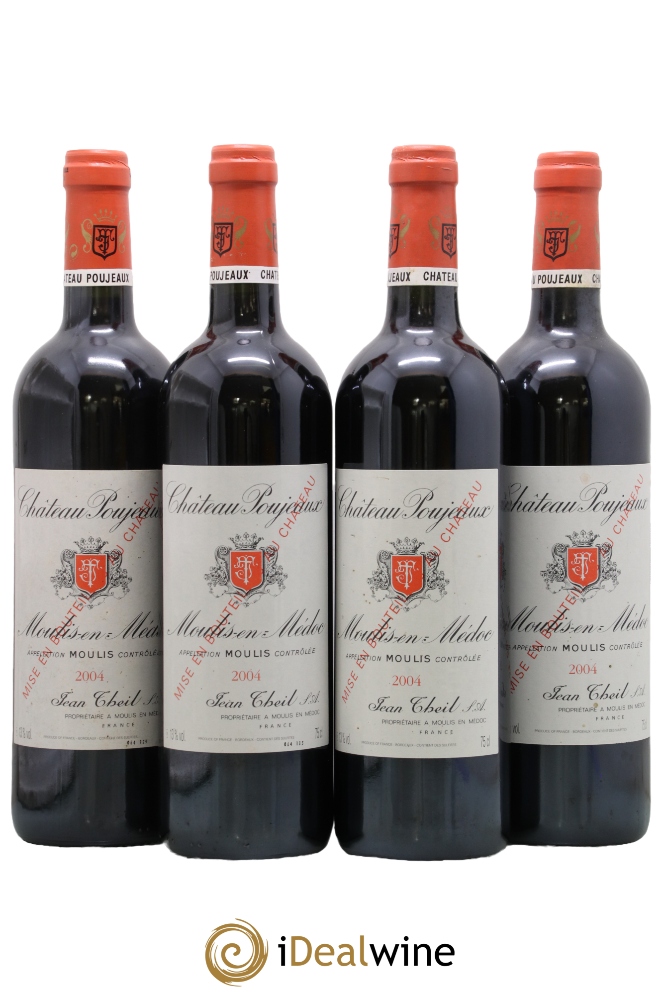 Château Poujeaux 2004 - Lot de 4 bouteilles - 0