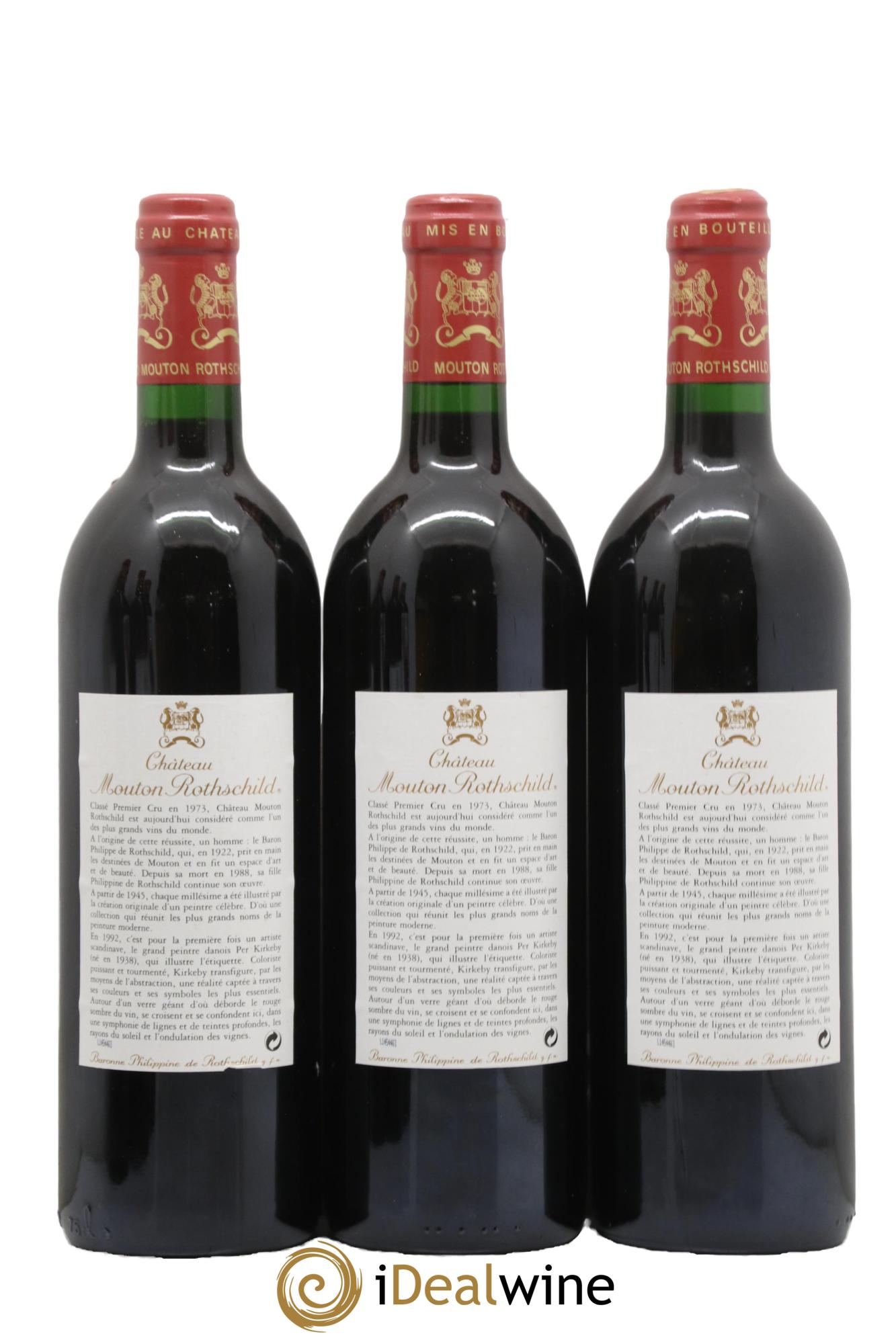 Château Mouton Rothschild 1er Grand Cru Classé 1992 - Lot de 12 bouteilles - 2