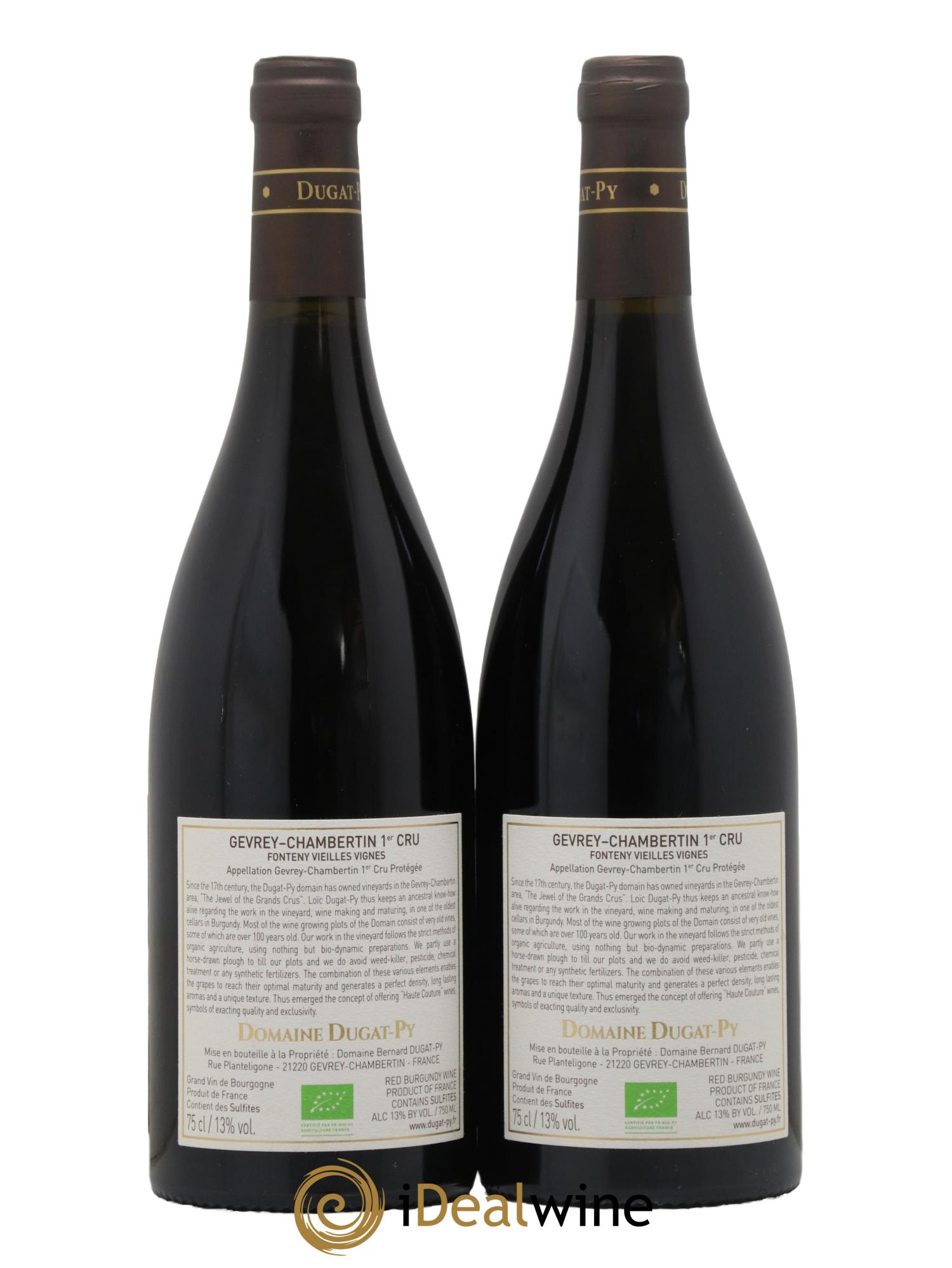 Gevrey-Chambertin 1er Cru Fonteny Vieilles Vignes Dugat Py 2018 - Lot de 2 bouteilles - 1