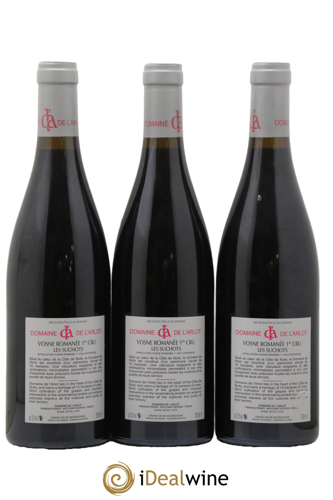 Vosne-Romanée 1er Cru Les Suchots Domaine de l'Arlot 2020 - Lotto di 3 bottiglie - 1