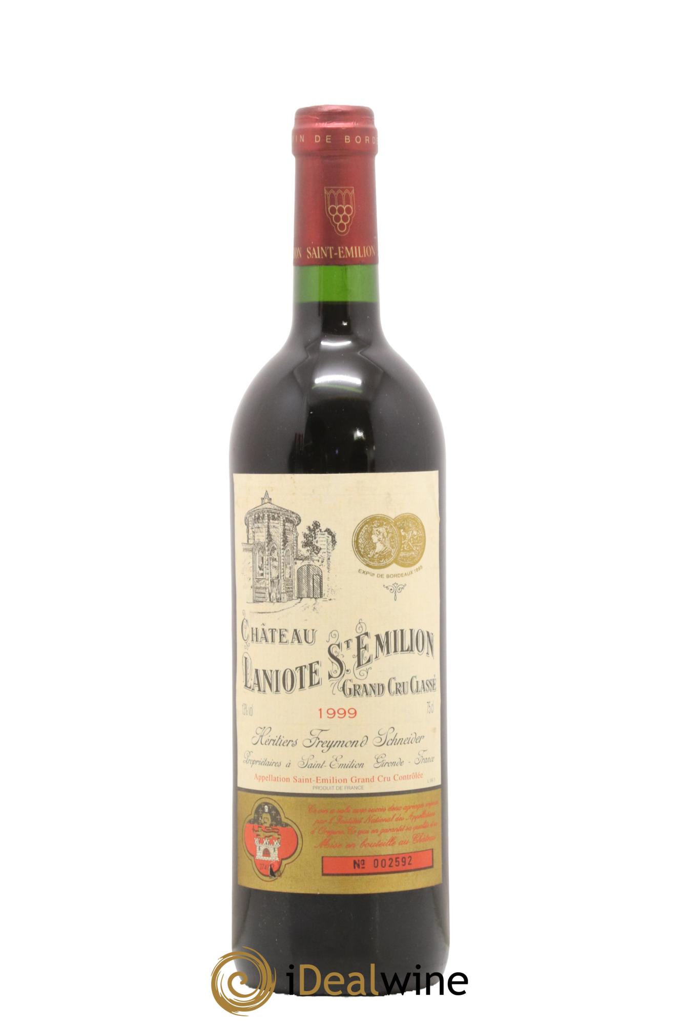 Château Laniote Grand Cru Classé 1999 - Lot de 1 bouteille - 0