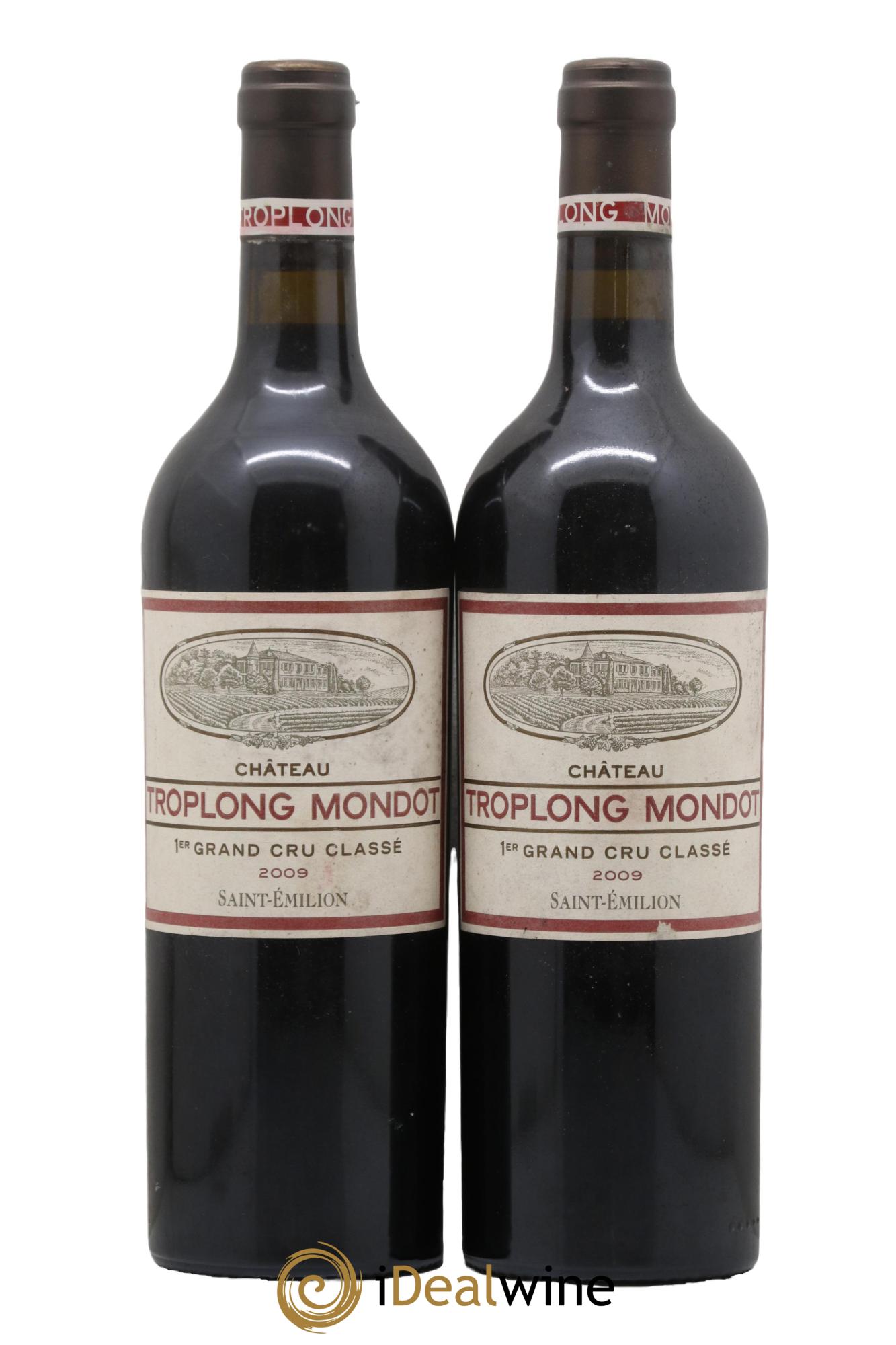 Château Troplong Mondot 1er Grand Cru Classé B 2009 - Lotto di 2 bottiglie - 0