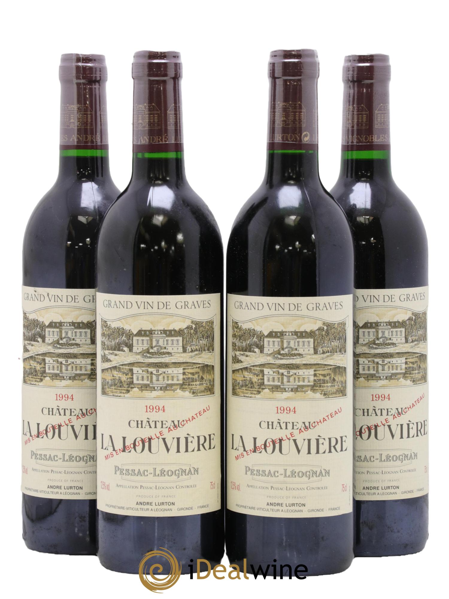 Château la Louvière 1994 - Lot de 4 bouteilles - 0