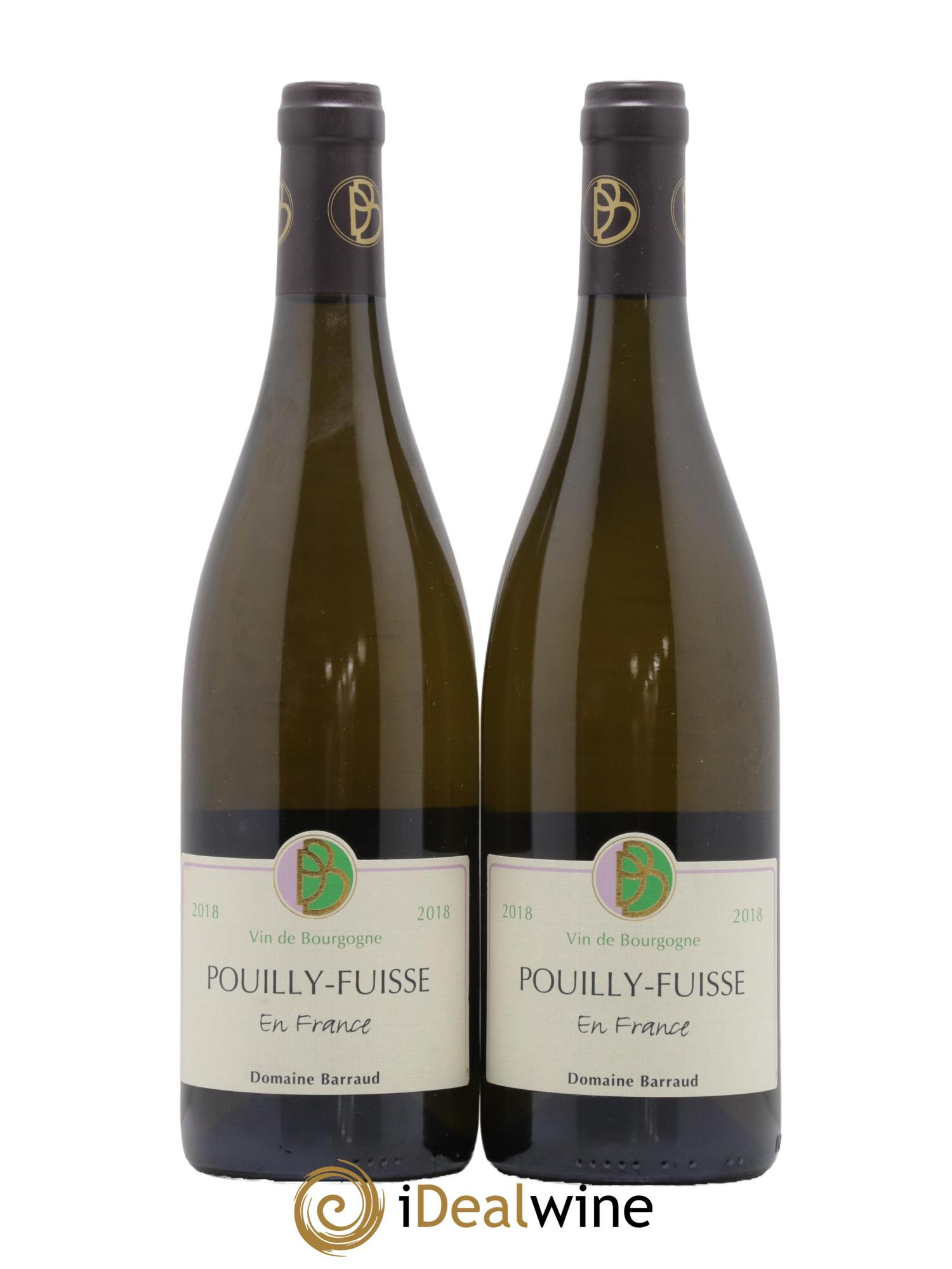 Pouilly-Fuissé En France Domaine Barraud 2018 - Lot of 2 bottles - 0