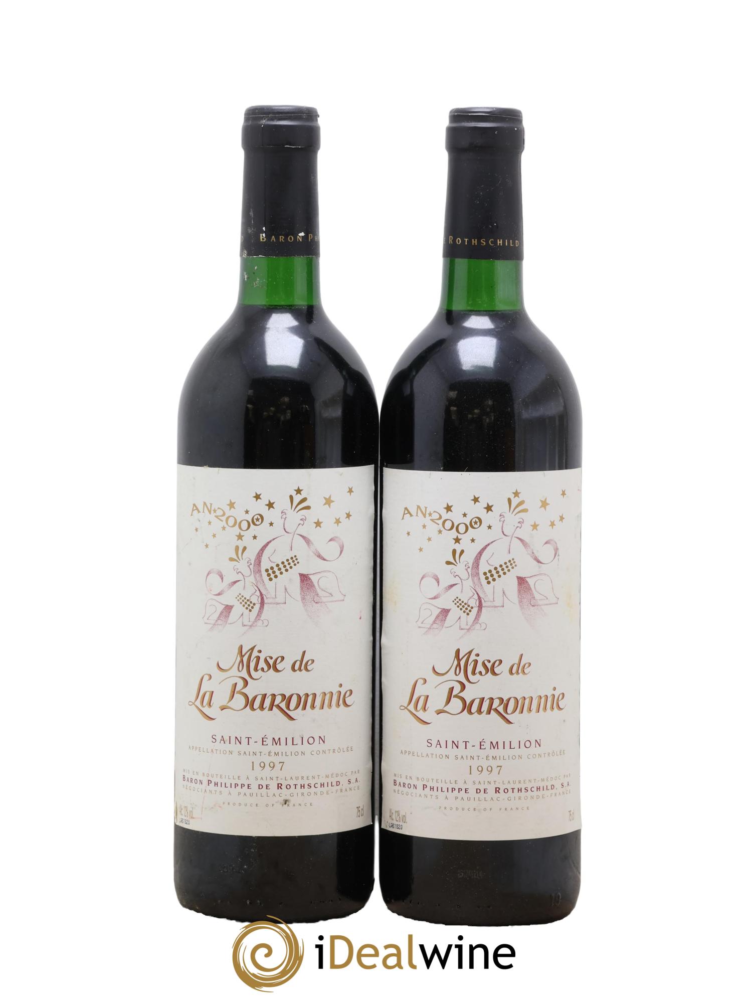 Saint-Émilion Mise de la Baronnie Philippe de Rothschild 1997 - Lot de 2 bouteilles - 0