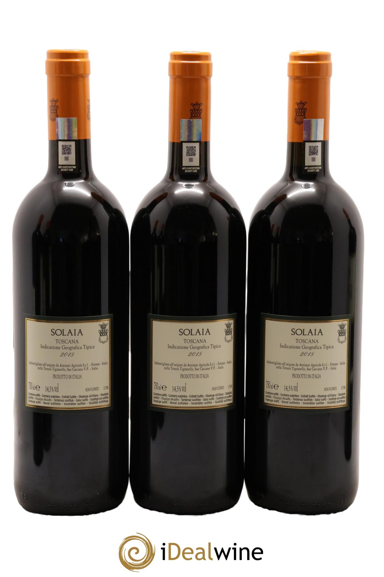 Toscana IGT Solaia Tenuta Tignanello - Marchesi Antinori 2015 - Lotto di 6 bottiglie - 2