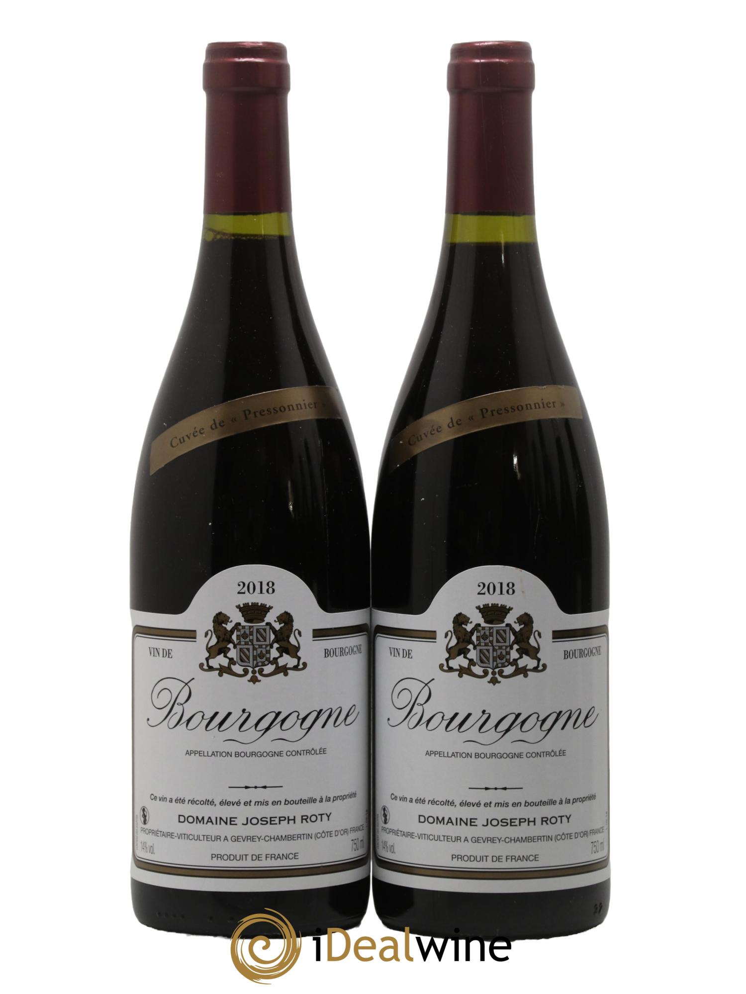 Bourgogne Cuvée de Pressonnier Joseph Roty (Domaine) 2018 - Lot de 2 bouteilles - 0