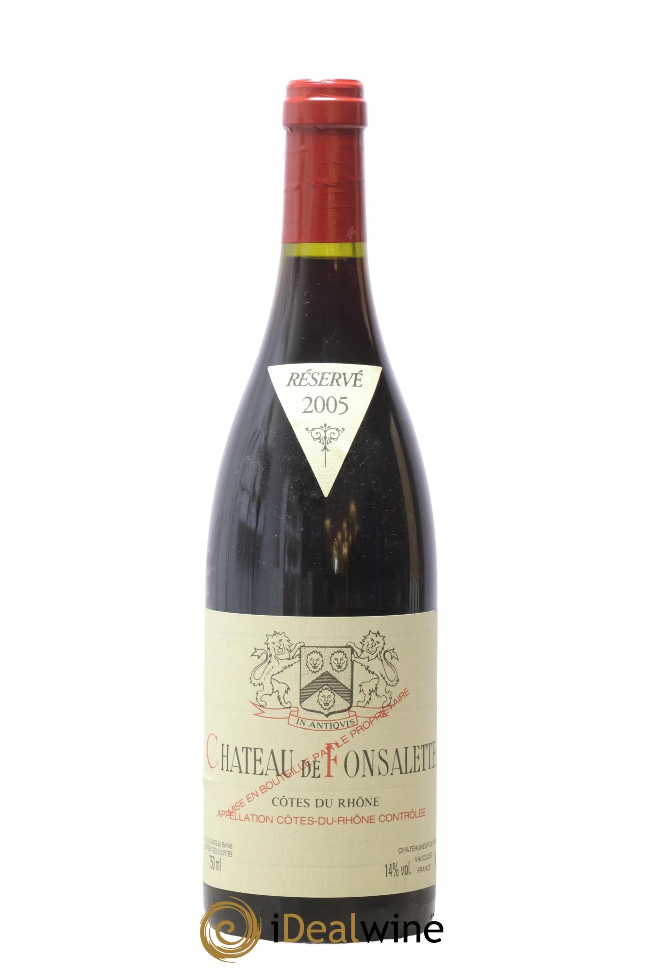 Côtes-du-Rhône Château de Fonsalette Emmanuel Reynaud 2005 - Lot de 1 bouteille - 0