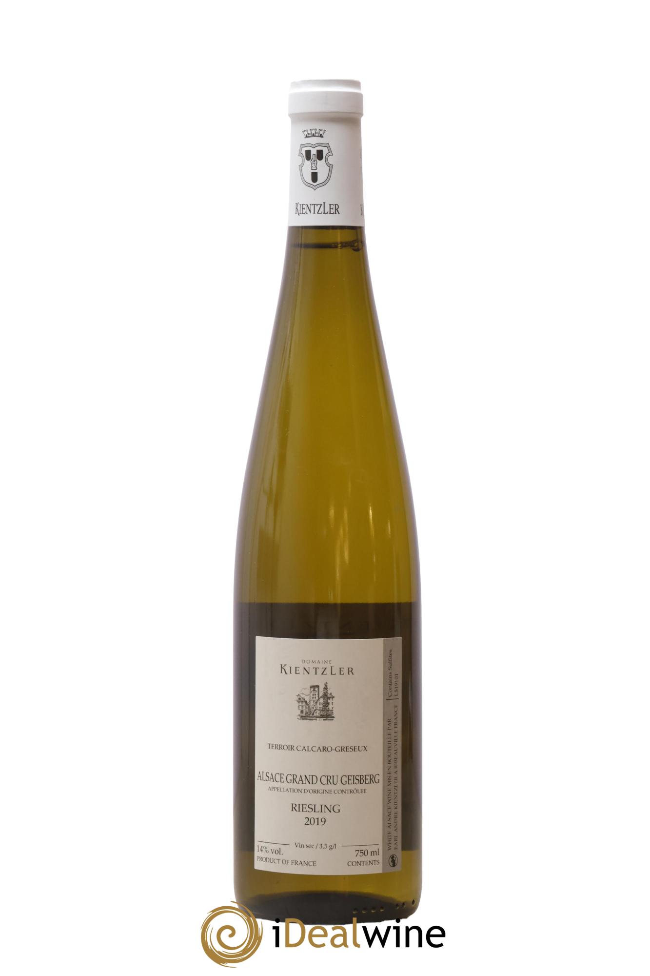 Alsace Riesling Grand Cru Geisberg Kientzler 2019 - Lot de 1 bouteille - 1