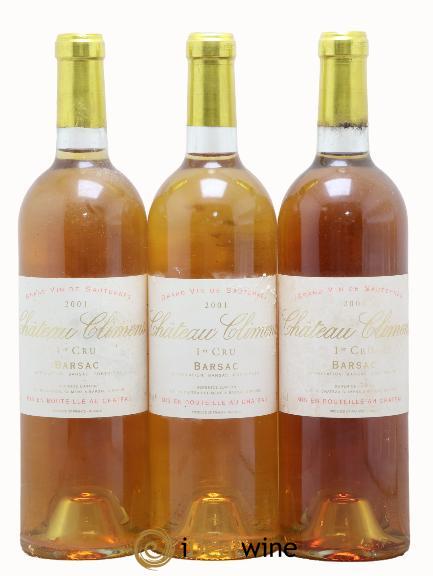 Château Climens 1er Grand Cru Classé 2001 - Lot de 3 bouteilles - 0