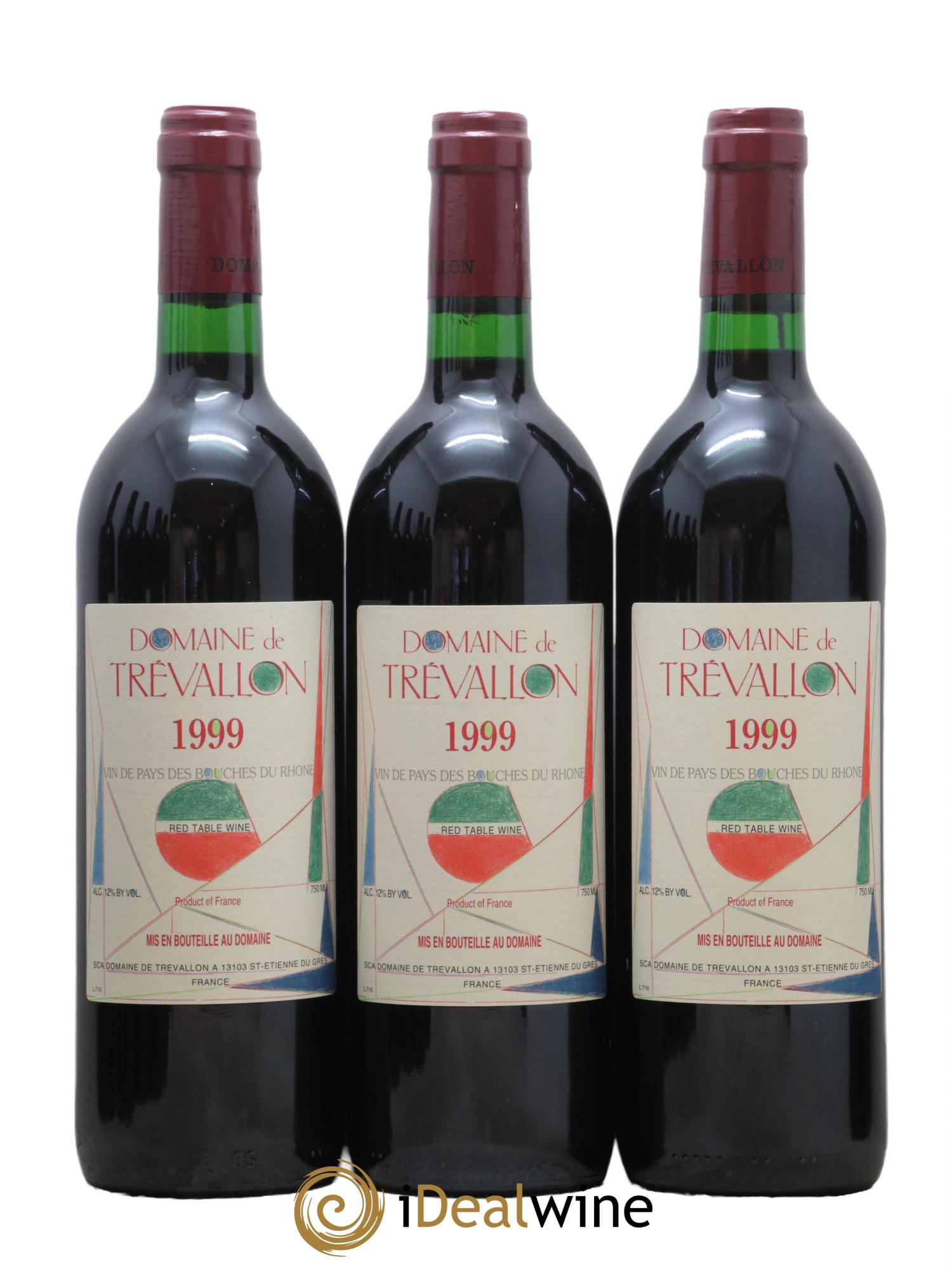 VDP Bouches du Rhône Trévallon (Domaine de) Eloi Dürrbach 1999 - Lot of 12 bottles - 2