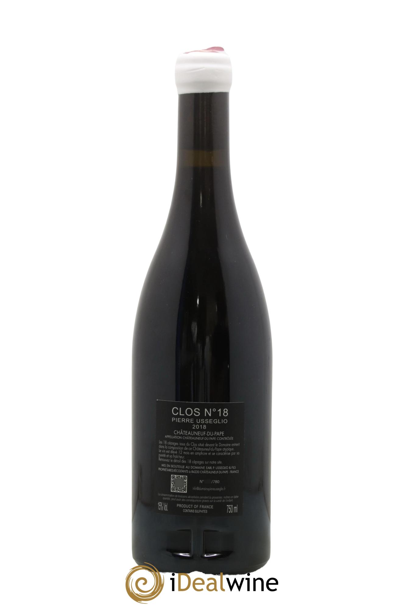 Châteauneuf-du-Pape Clos N°18 Domaine Usseglio & Fils 2018 - Posten von 1 Flasche - 1