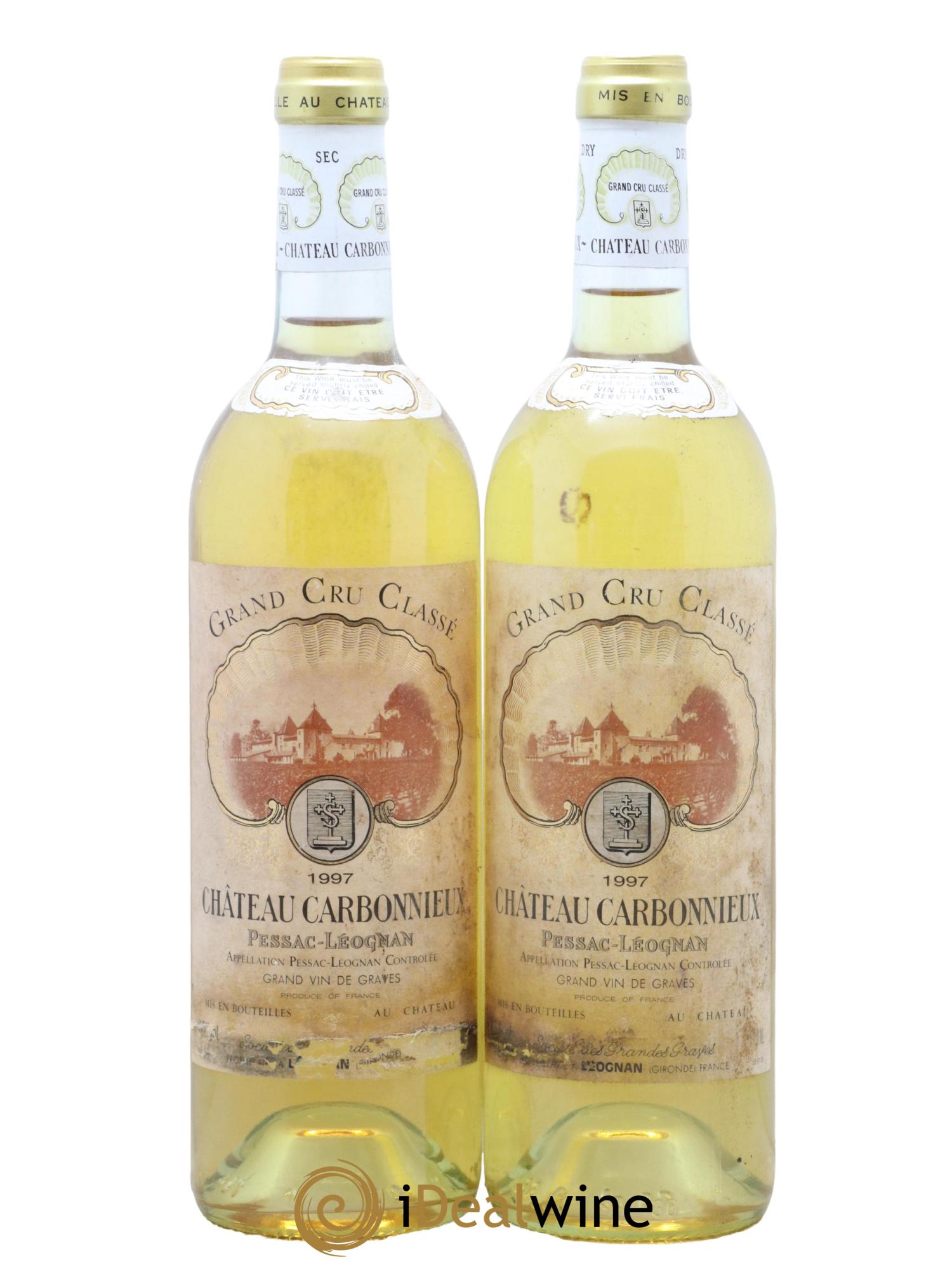 Château Carbonnieux Cru Classé de Graves 1997 - Lot de 2 bouteilles - 0