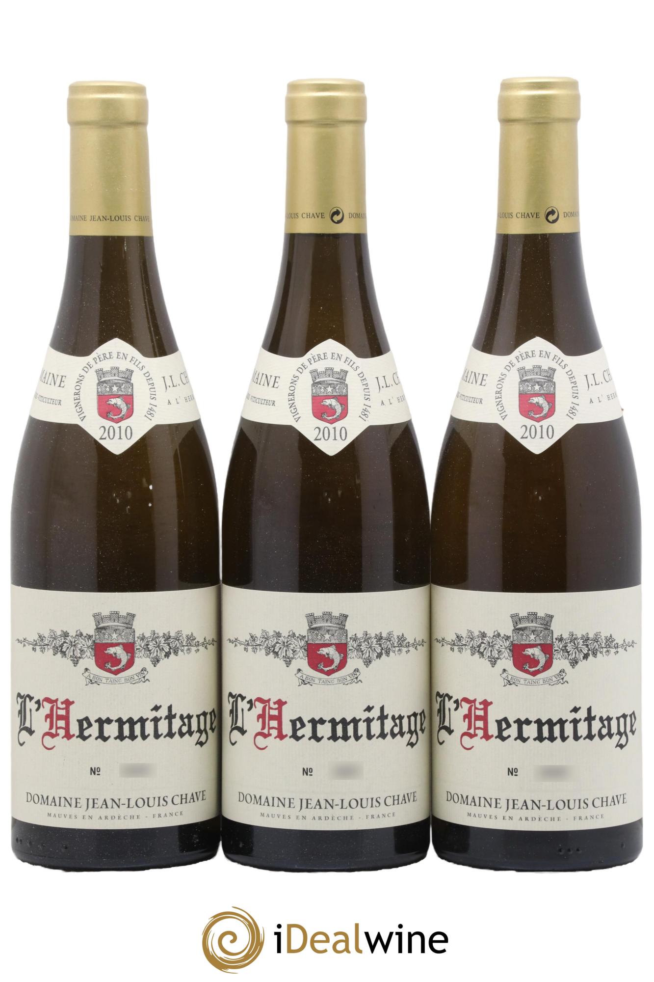 Hermitage Jean-Louis Chave 2010 - Lot de 3 bouteilles - 0