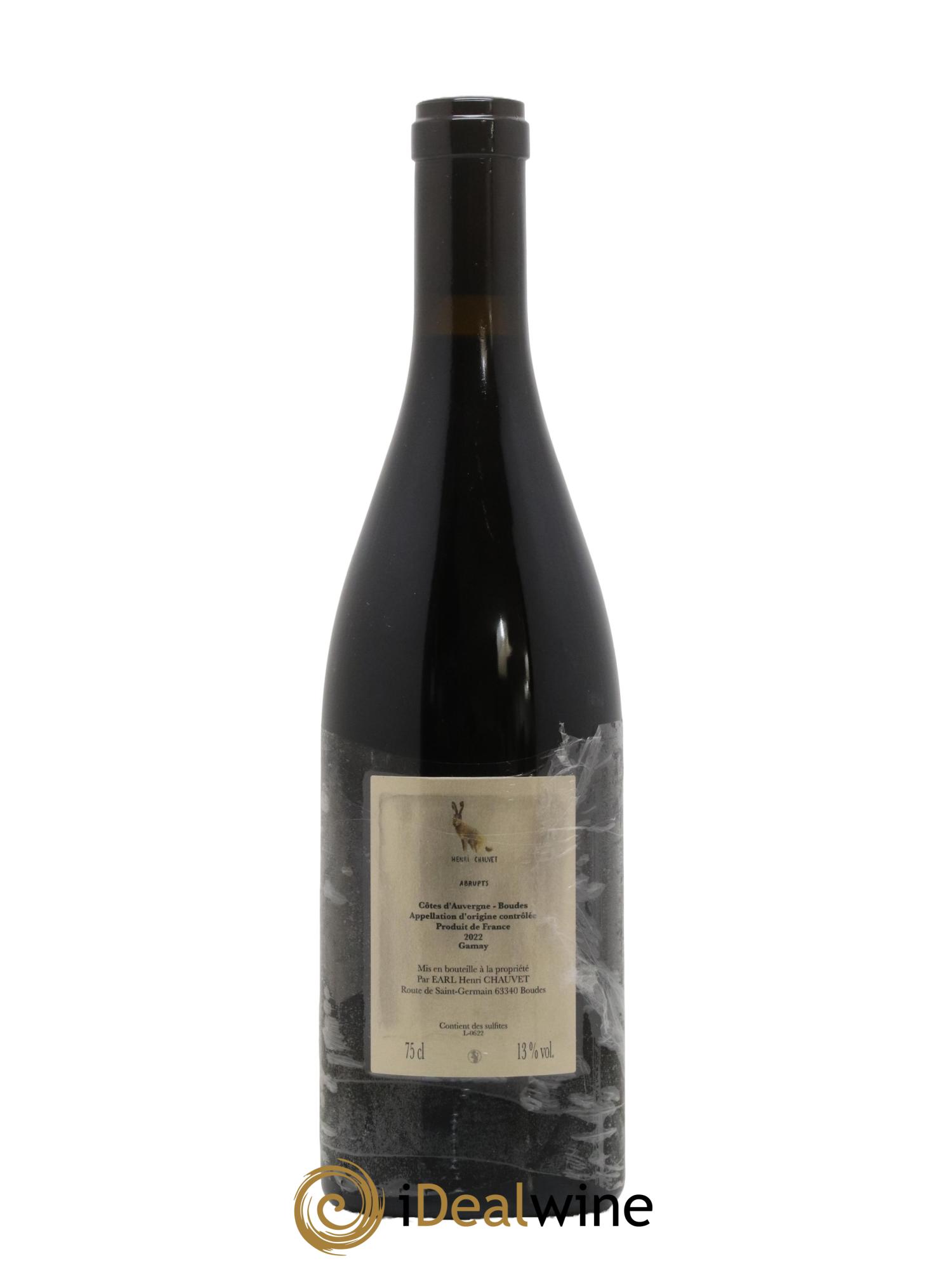 Côtes d'Auvergne Abrupts Henri Chauvet 2022 - Lot de 1 bouteille - 1